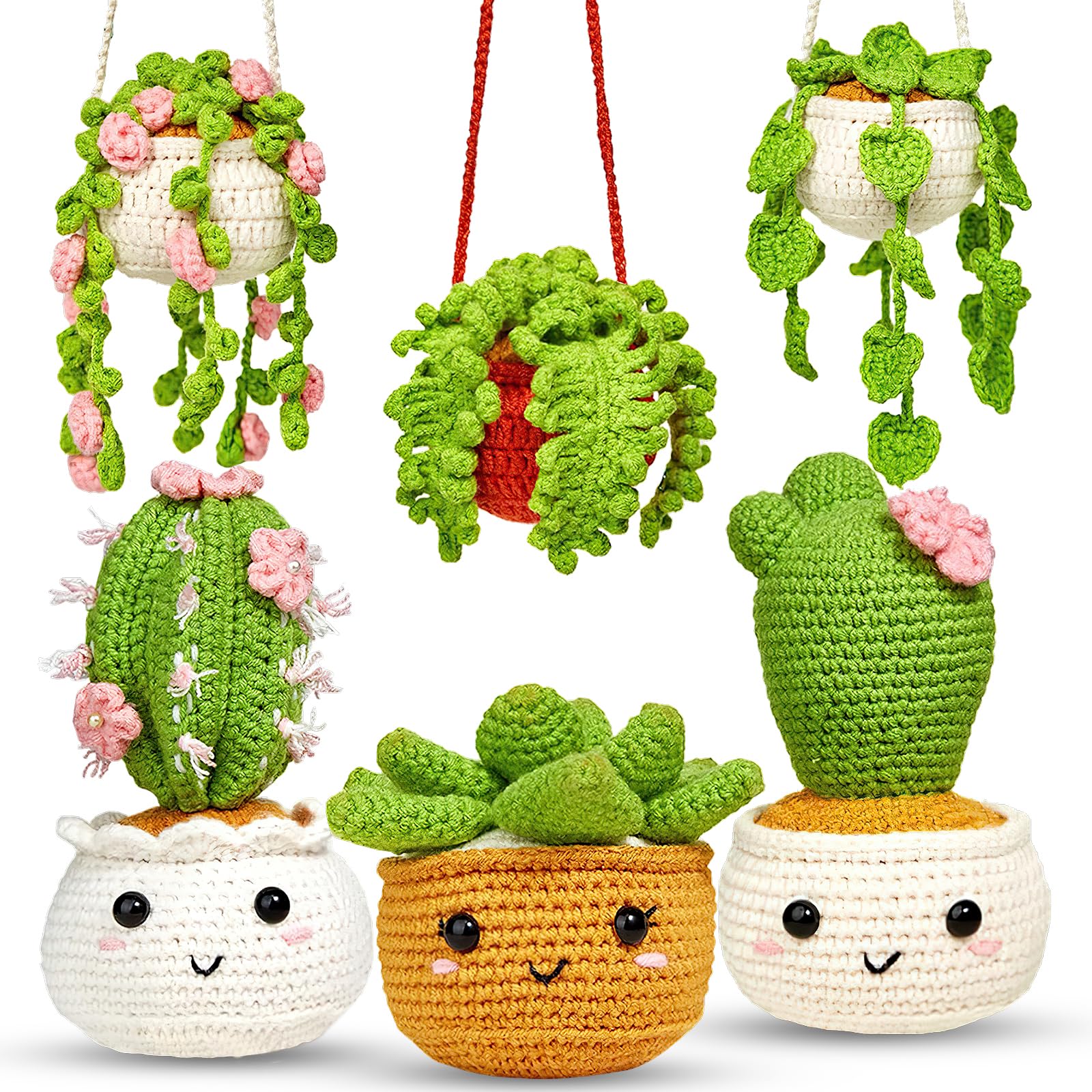 Crochetobe Kit all'uncinetto per principianti – Crea il tuo 8 pezzi all' uncinetto alla frutta, kit all'uncinetto per principianti con istruzioni passo passo e video tutorial, kit per principianti