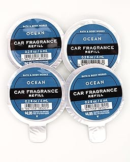 Generic Ocean, Bath and Body, Car Fragrance Refill, 0.2 fl oz each, 4 pack, Blue