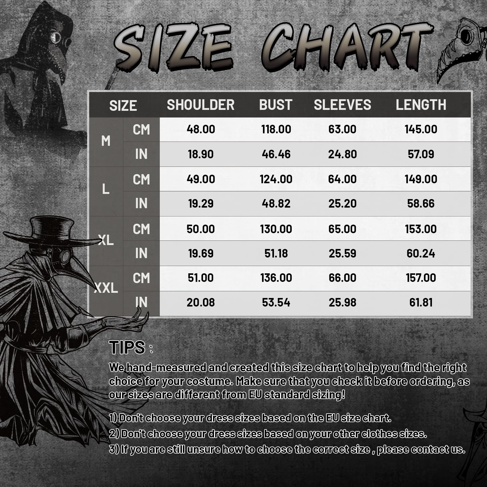 Ulikey Medico Della Peste Costume da Uomo, Plague Doctor Costume, Carnevale Costume Medico Della Peste Cosplay Set con Maschera del Medico della Peste, Cintura, Guanti, Scettro per Carnevale