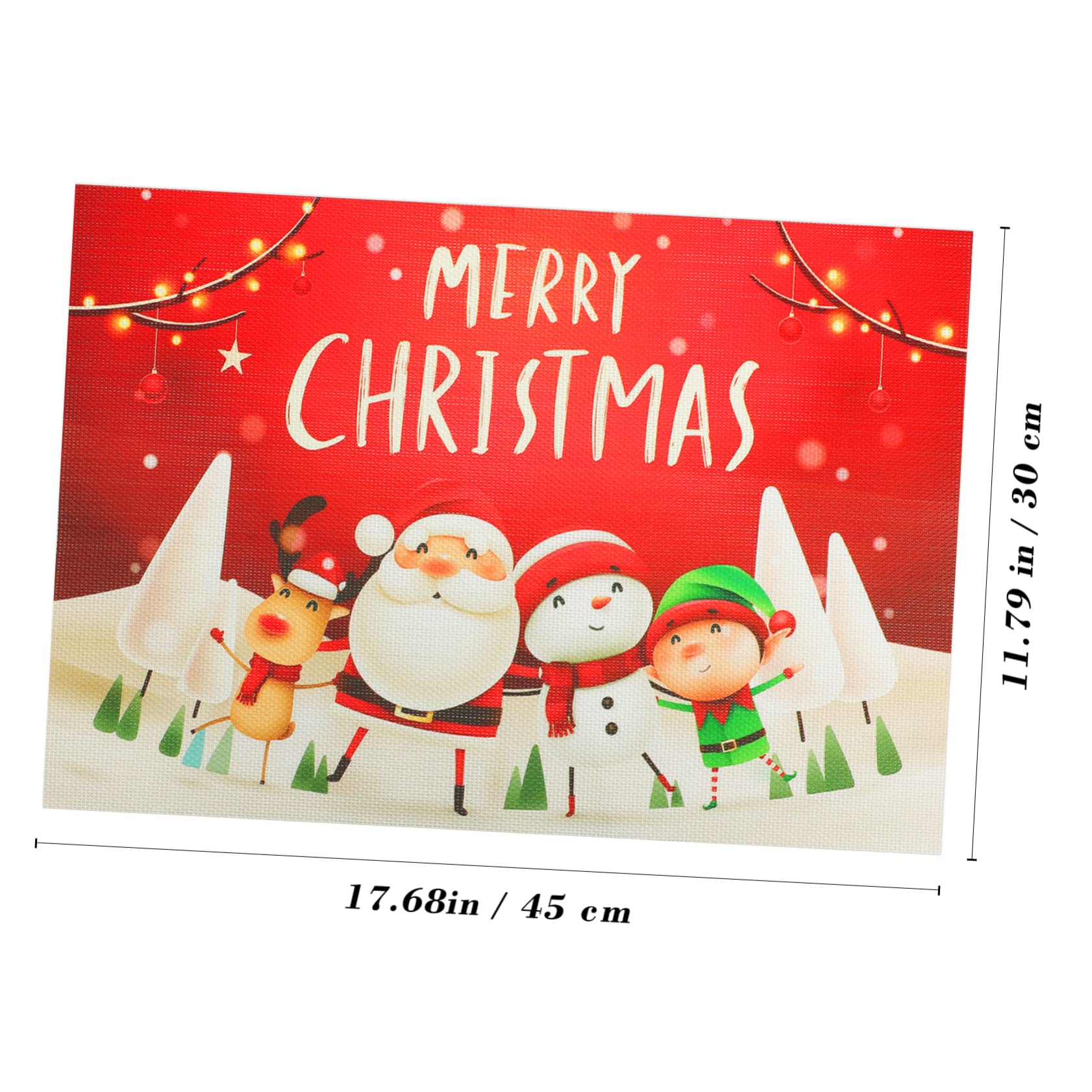 PRETYZOOM Lot De 5 Sets De Table De Noël Résistants À La Chaleur Aux Taches Et Robustes 2 Pièces X 5