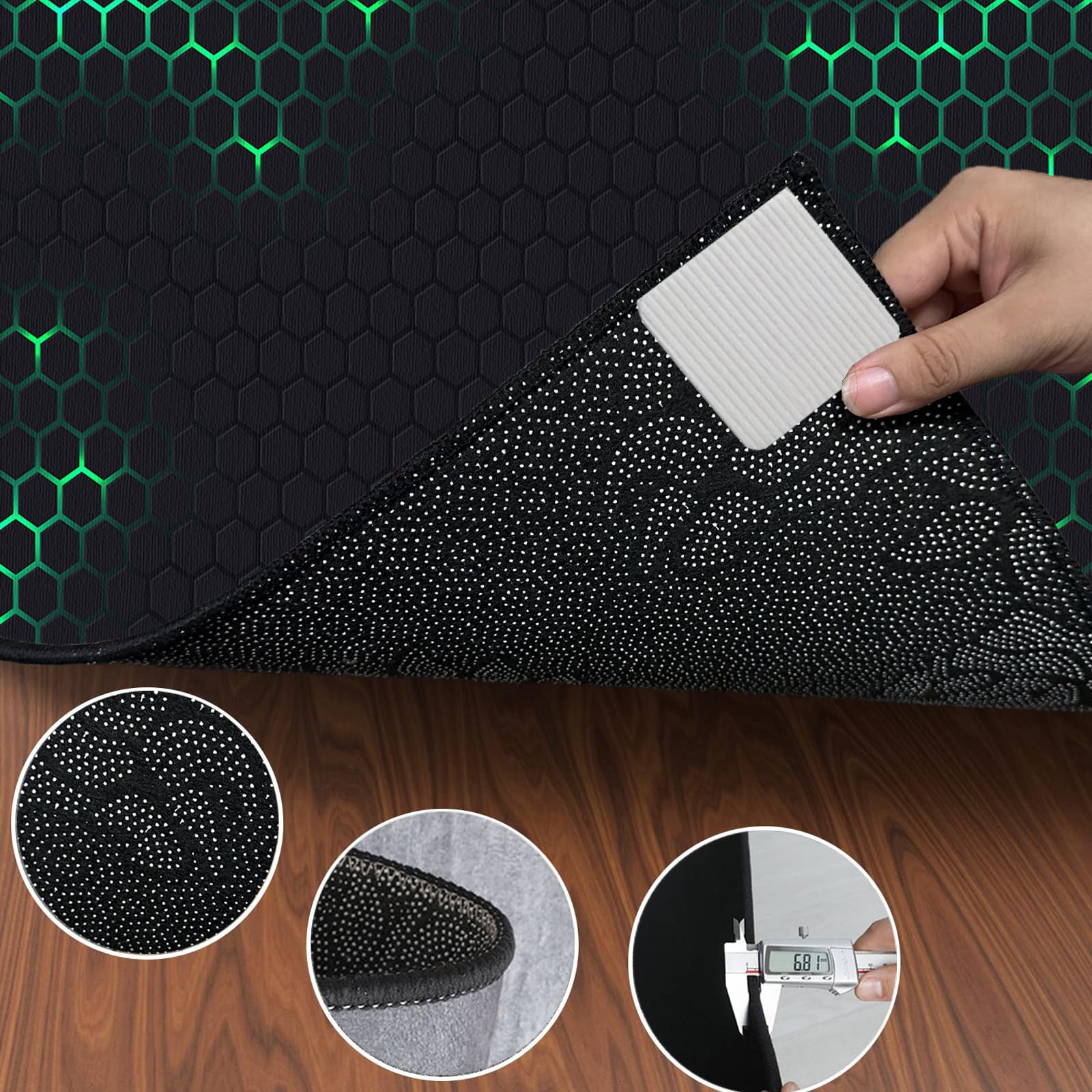 Tappeto per Batteria Insonorizzato | Tappeto Professionale per Batteria e Strumenti a Percussione Elettronici per Grancassa Rullante e Altri Strumenti | Tappeto per Batteria Acustica 200 x 180 cm