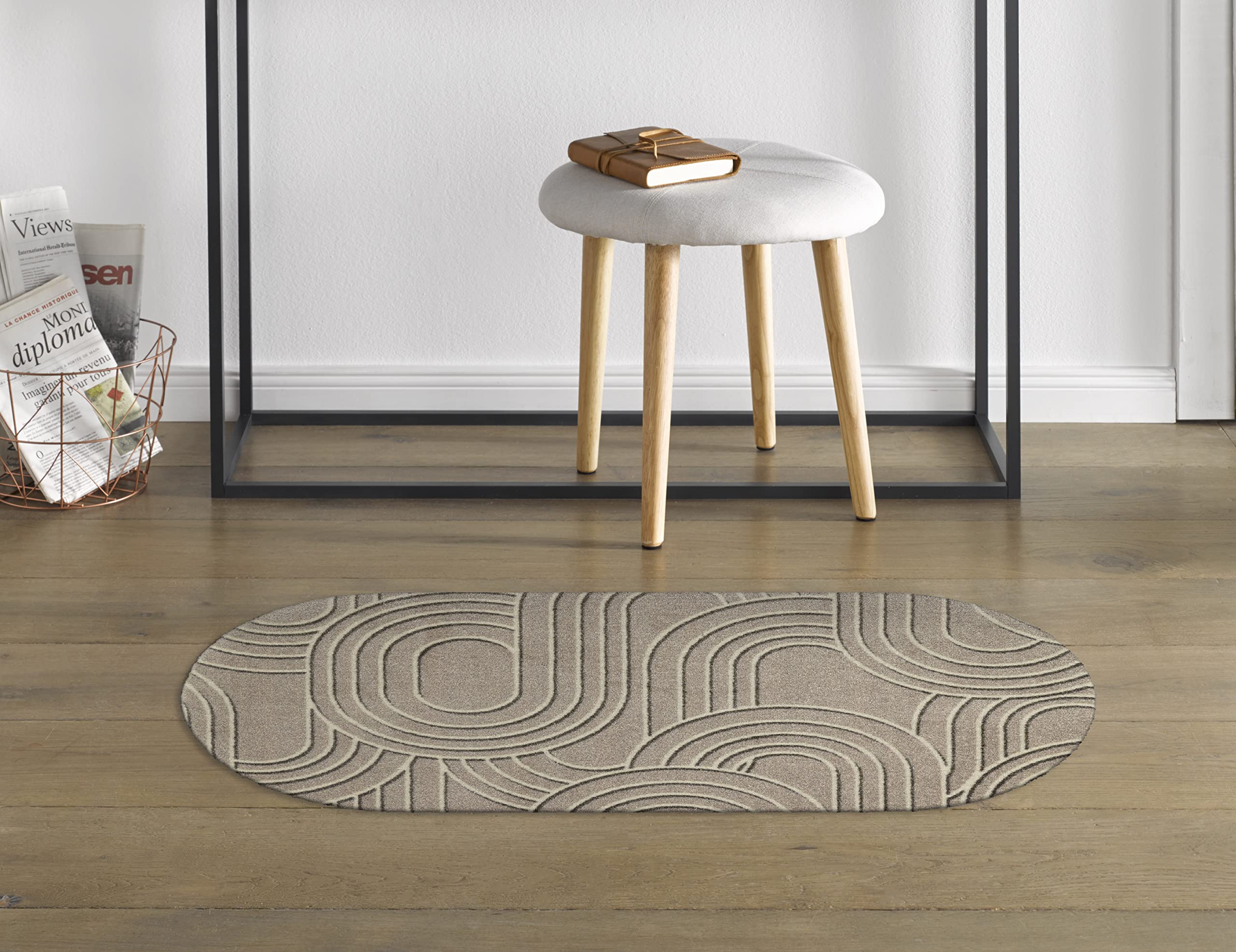 wash+dry Fußmatte, Sand Twist 50x90cm, innen und außen, waschbar