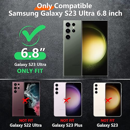 Miniatura 7 de Red2Fire Funda para Samsung Galaxy S23 Ultra, a prueba de golpes de grado militar con 2 unidades protector de pantalla suave + protector de lente