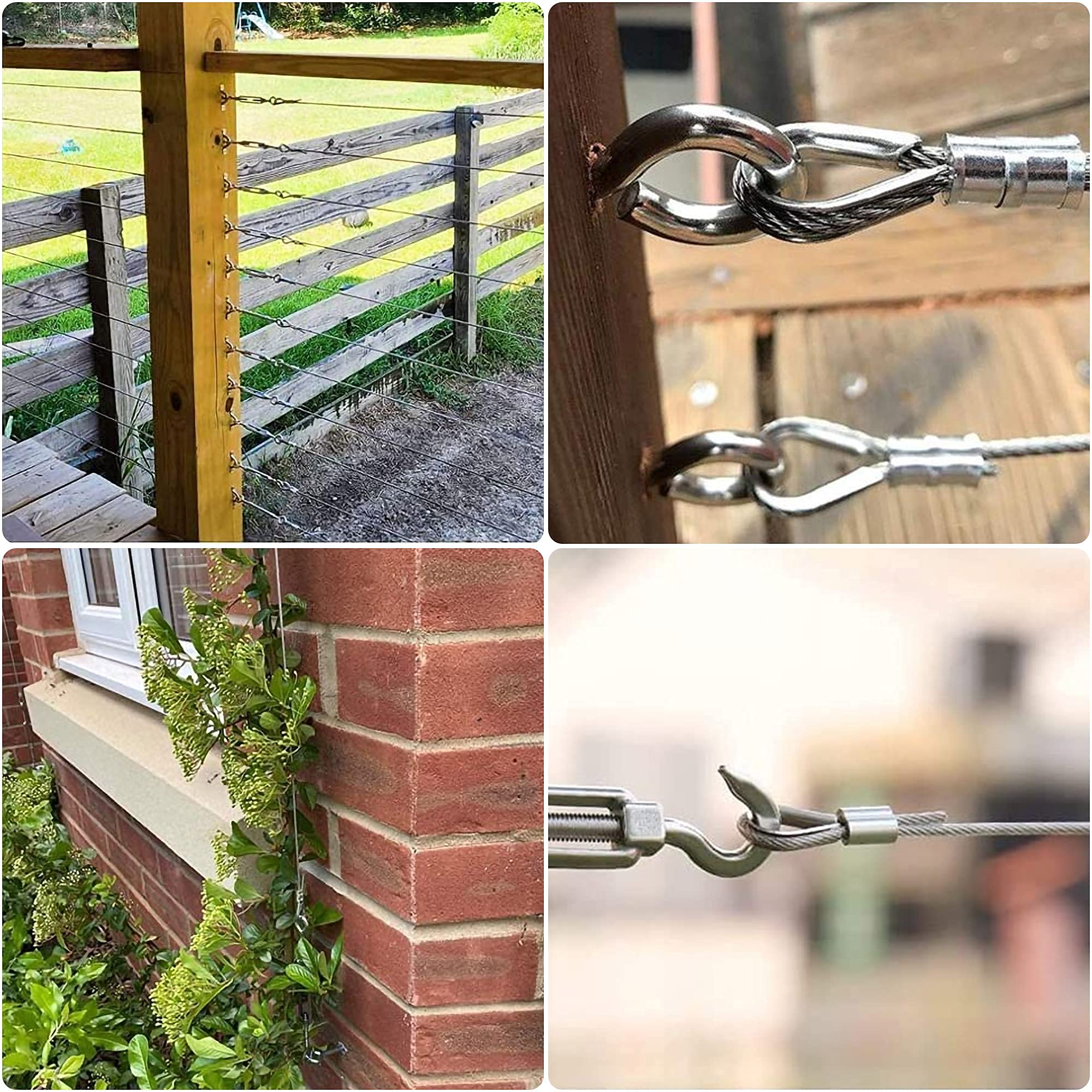 Kit de Manchons de Câble Métallique Manchons en Aluminium M1.2 M1.5 M2 M2.5 M3 M4 Cosse en Acier Inoxydable M2 M3 M4 M5 avec Boîte de Rangement 240 Pièces