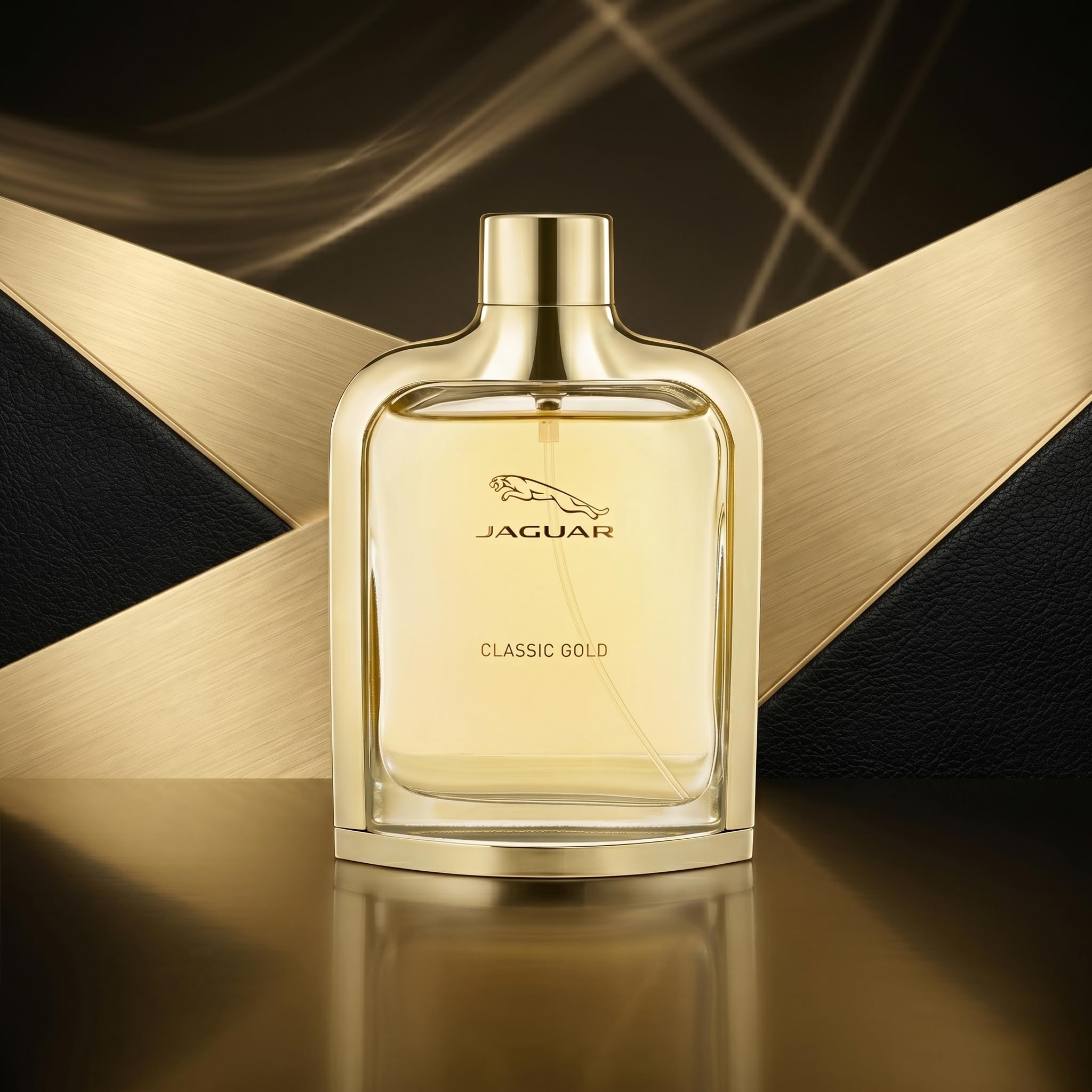 Jaguar Classic Gold Eau de Toilette for Men | Long Lasting Fresh Aromatic Fougère Fragrance| Apple, Lime, Bergamot, Orange Blossom, Teak Wood, Patchouli, Vanilla & Musk | Designer Men's Perfume | Daily Wear Fragrance Gift for Him | 100ml 4
