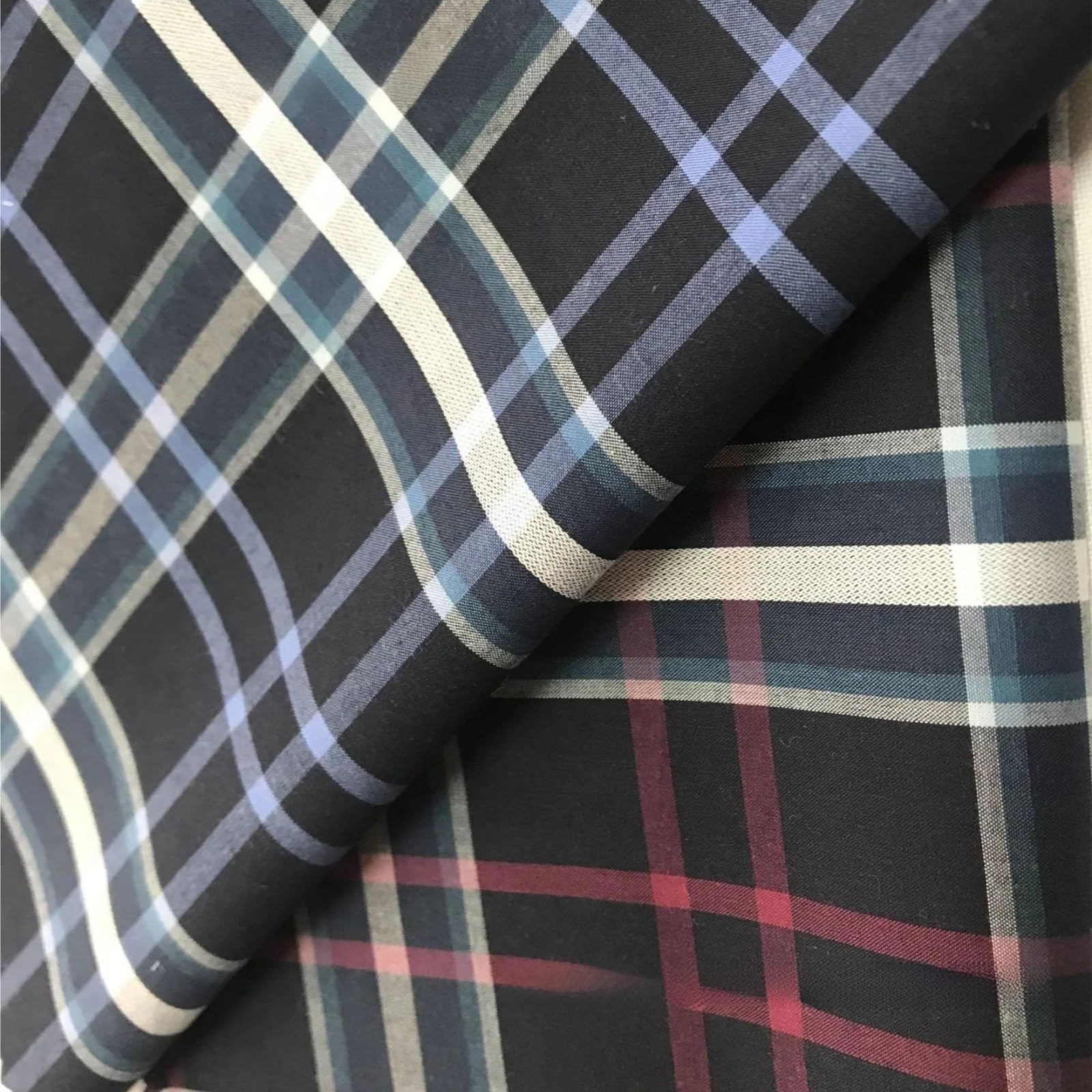 Tela A Cuadros Tela a cuadros de tejido liso algodón | Camisa Transpirable Primavera Verano Material Estampado Colorido for Vestidos Y Cojines(Color1)