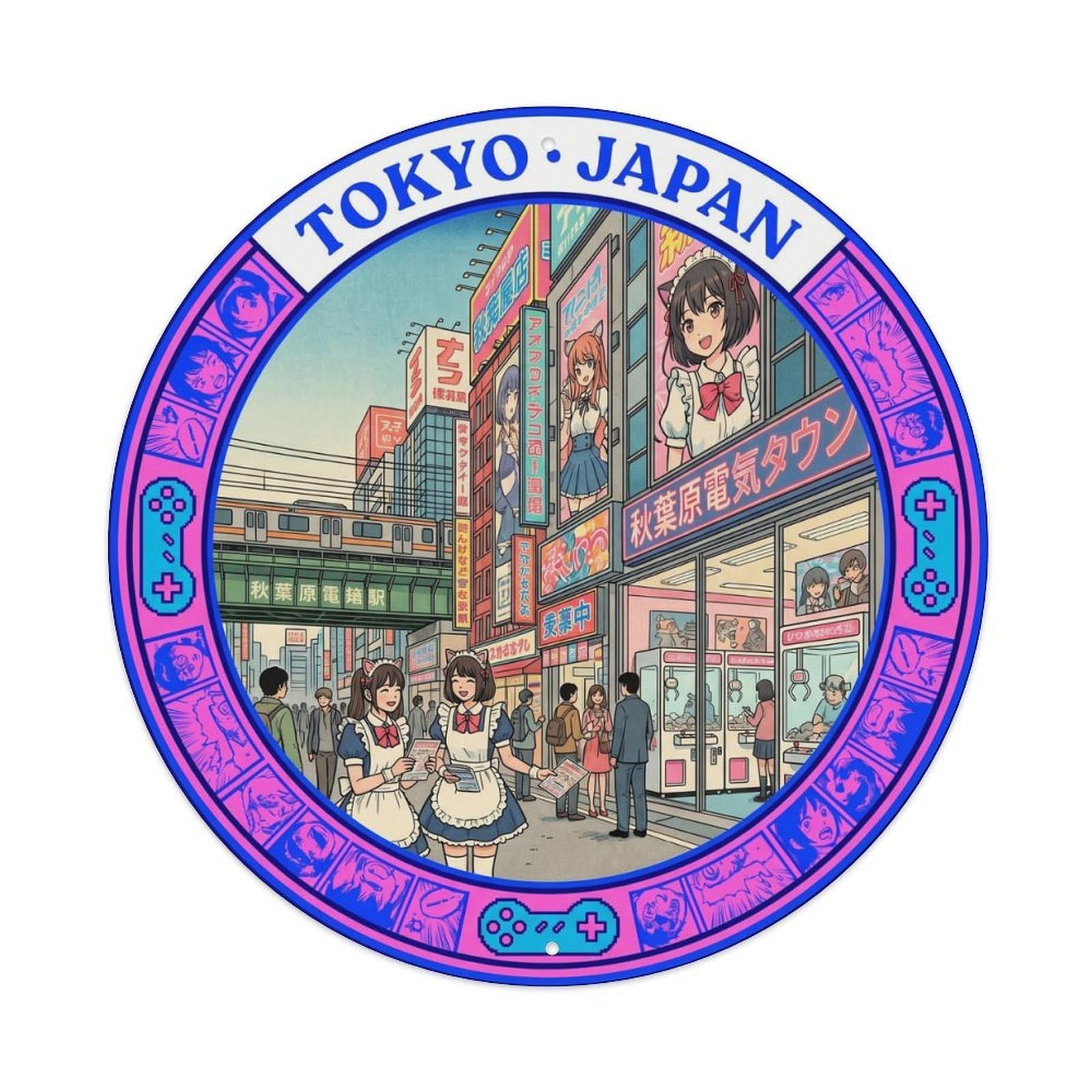 Tokyo Akihabara Pop Culture Street Travel Metal Tin Sign