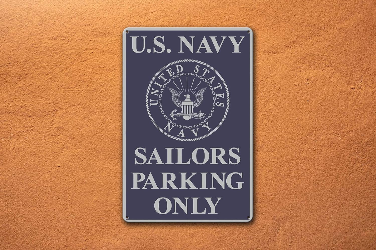 Vintage Signs Metal Wall Decor Plaques Poster US Navy Sailors Parking Only Tin Sign for Kitchen Patio Shop Beer 12 x 8 inches - Image 5