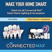 Vista 10 de Cree Lighting Connected Max - Bombilla LED inteligente A19 de 60 W, blanco ajustable + cambio de color, 2.4 GHz, funciona con Alexa y Google Home