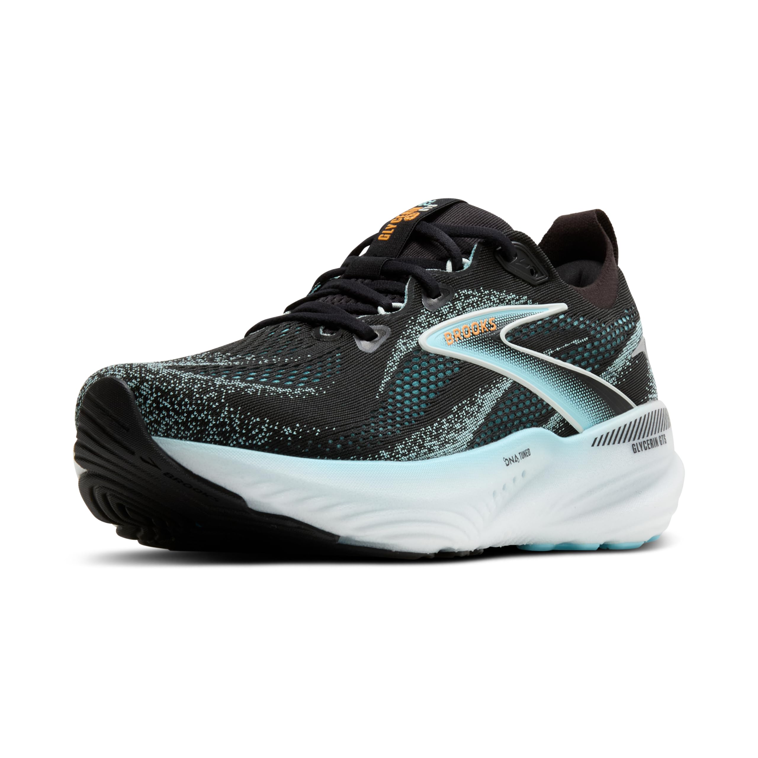 Brooks Heren Glycerine GTS 21 Sneaker, Blue Peacoat Lemon, 9.5 UK, Blauwe Peacoat Citroen, 44.5 EU