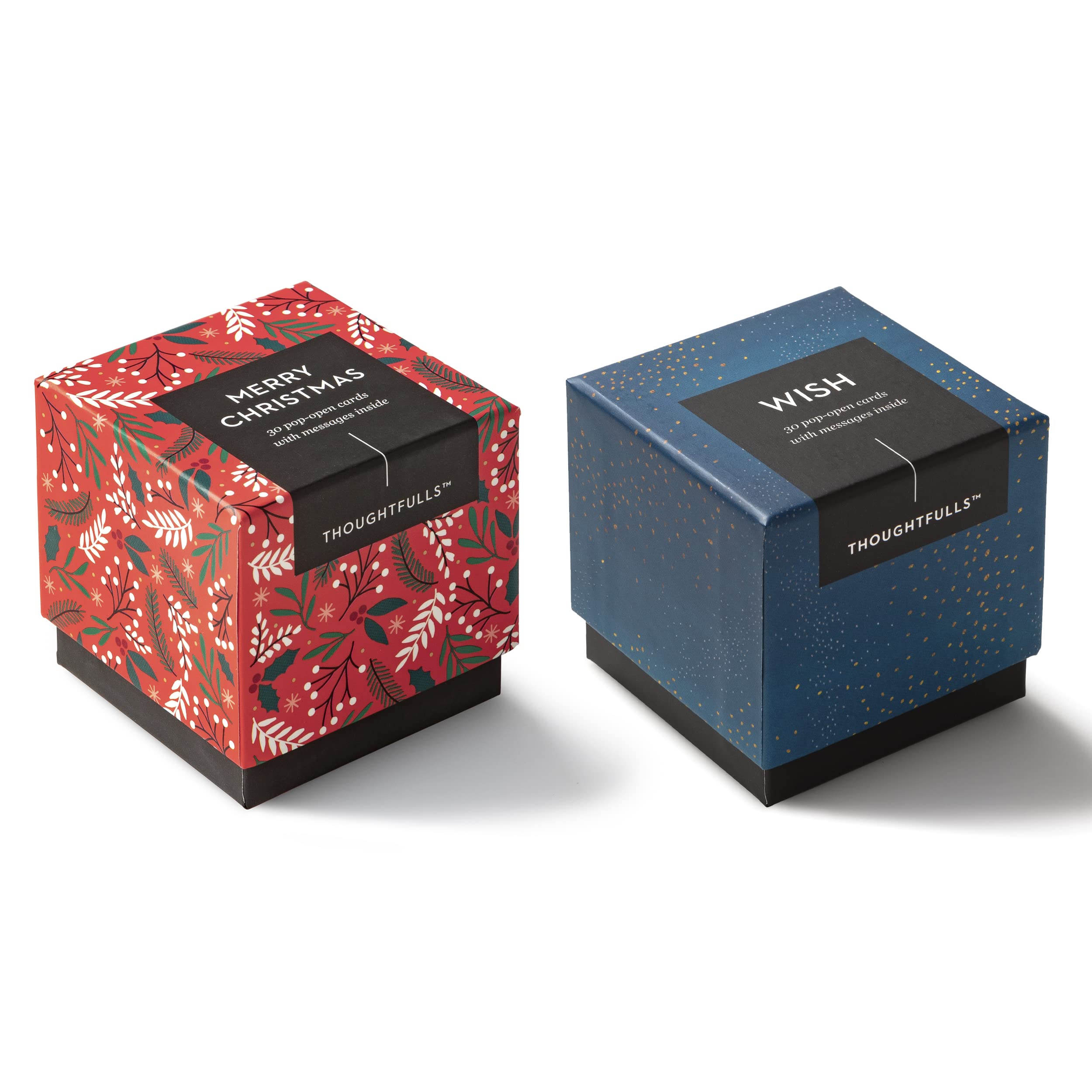 Compendium ThoughtFulls Pop-Open Cards 2-Pack — Merry Christmas, Wish | 60 Pop-Open Cards, Each with a Different Message Inside