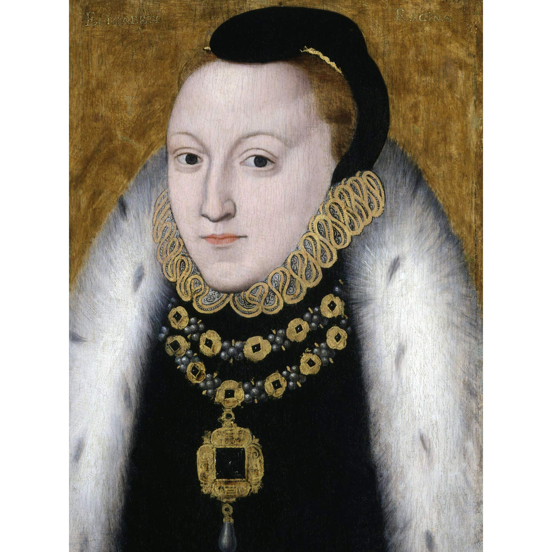 Portrait Elizabeth I Queen England Painting Royal Historic Large Wall Art Print Canvas Premium Mural