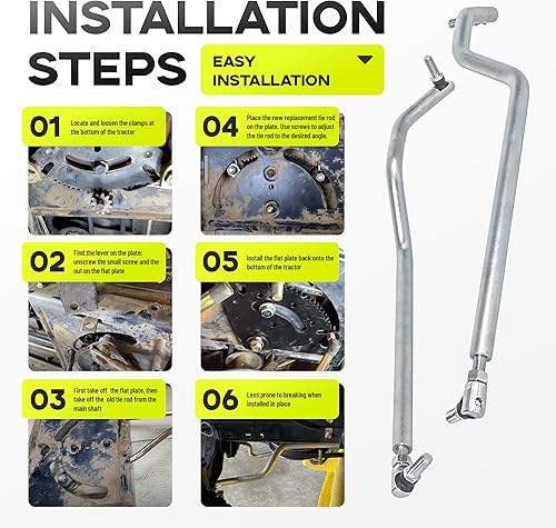 Miniatura 6 de Kojem Barra de acoplamiento de dirección compatible con John Deere L100 L105 L107 L108 L110 L111 L118 L120 L130 G110 Draglink Juego de barras de