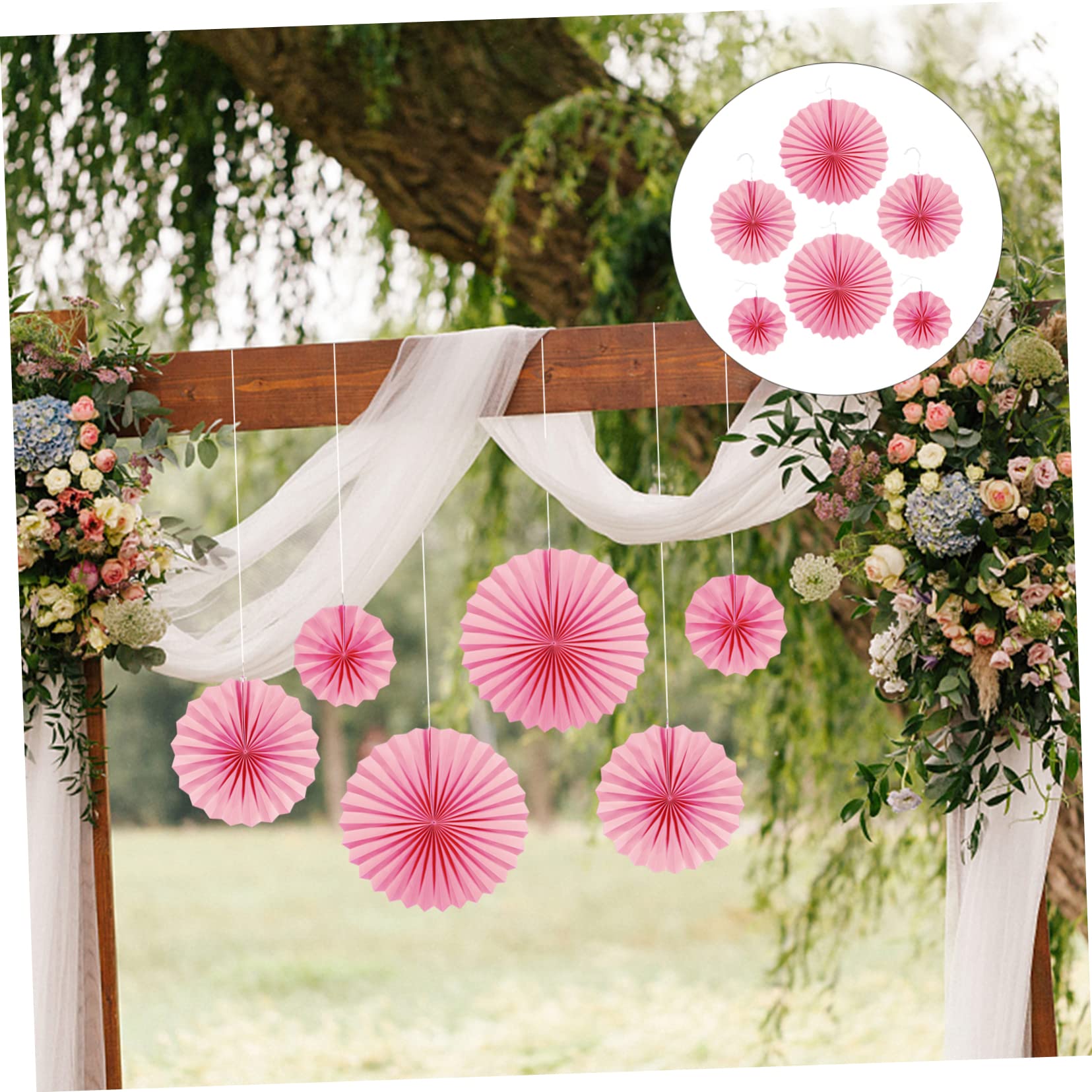 TOPBATHY 18stücke Papierfaltfächer Für Hochzeitsdekoration Und Partys Bunte Papierfächer Für Blumenarrangements Und Fensterdeko Leicht Und Einfach Aufzuhängen Für Feiern Und Anlässe