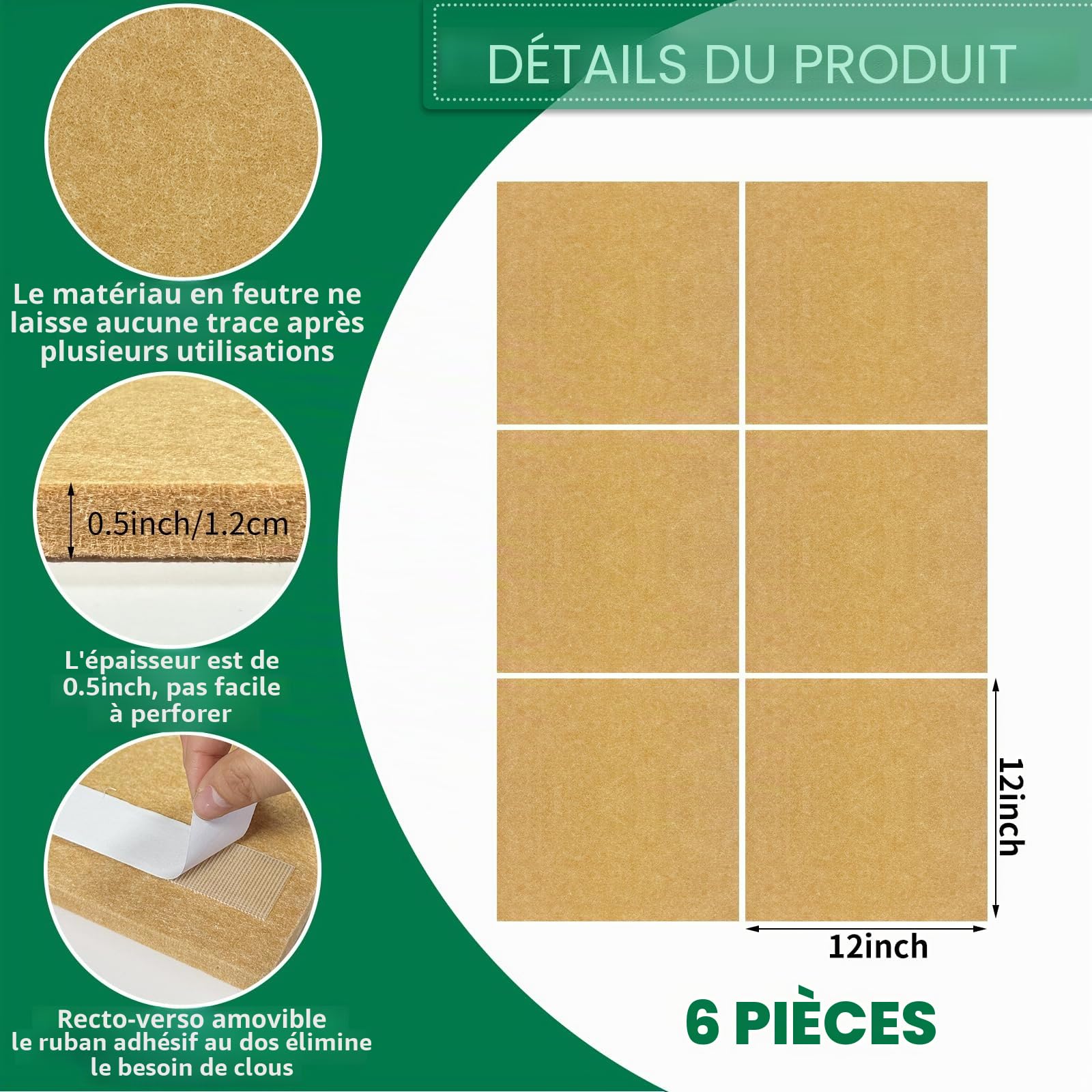 Keagan Dart Board Wall Protectors Dartboard Surround Cork Self-Adhesive Spliced Wall Surround Board Easy Assembly Dart Surround Cork Dart Board Wall Protector Tan