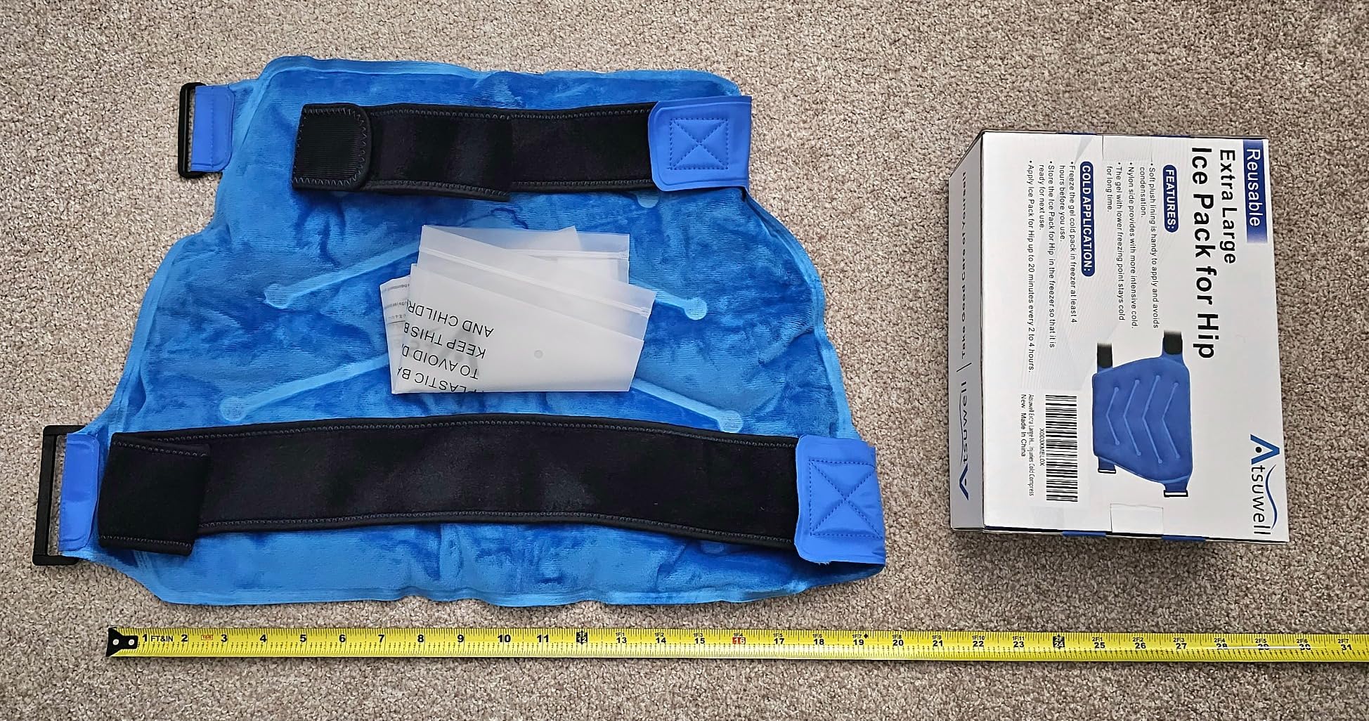 Atsuwell XL Hip Ice Pack Wrap After Surgery, Gel Cold Pack