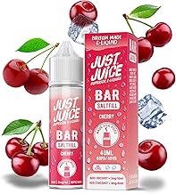Just Juice Superior E-Liquids Bar Saltfill Vape Liquid - Cherry Flavour - 60ml Bottle with 40ml of Super Concentrated Juice, 60/40 0mg e-Liquid