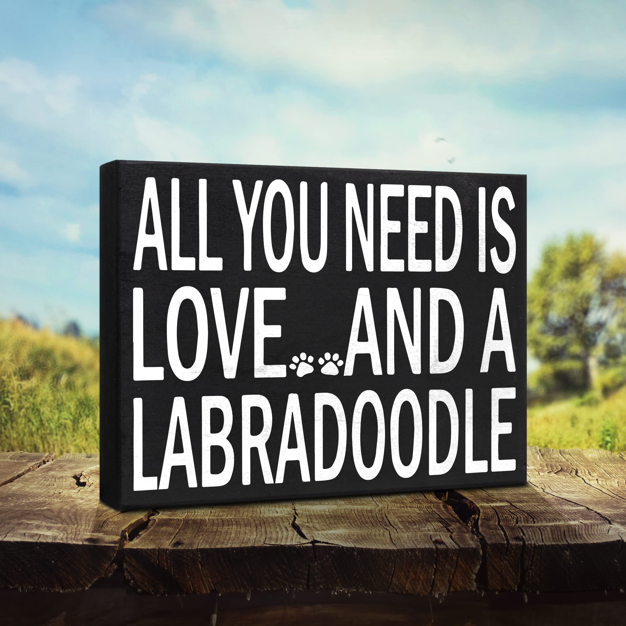 JennyGems Yellow Lab Gifts, All You Need Is Love and a Yellow Lab Wooden Sign, Yellow Lab Dog Mom, Labrador Retriever Dog, Made in USA