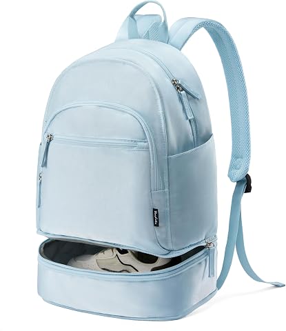 Uselike Gym Backpack for Women and Men, Lightweight Waterproof Sports Bag with Shoe Compartment