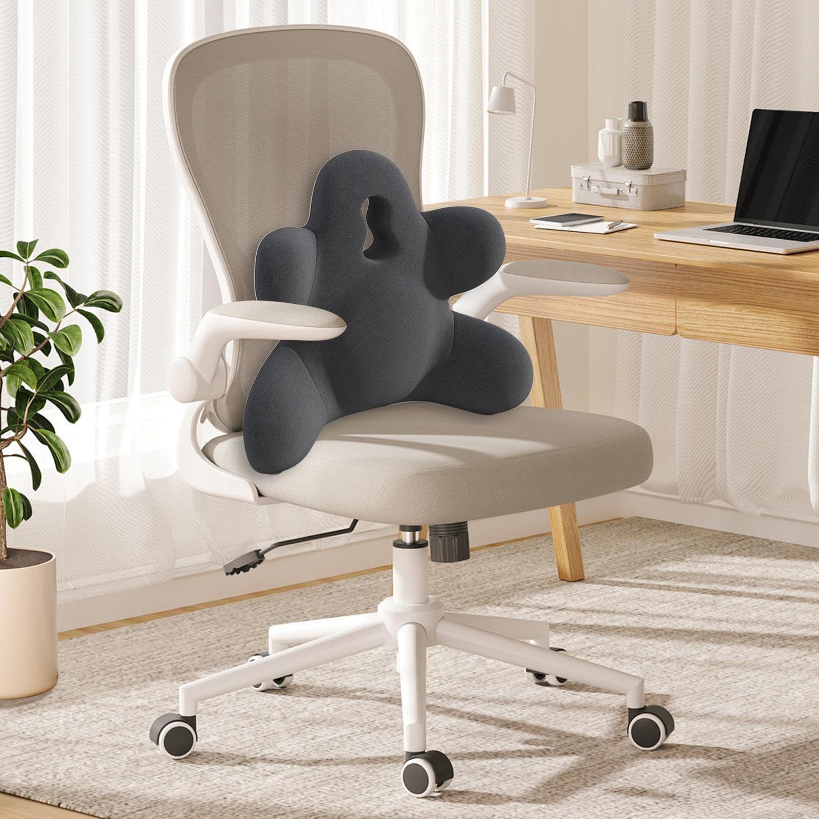 Cuscino lombare – Cuscino di sostegno ortopedico, poggiapiedi ergonomico, cuscino in memory foam resistente, design confortevole regolabile, accessorio per sedia universale | Aiuto per la posa