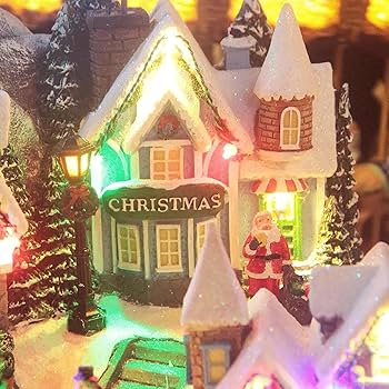 Amazon.co.jp: クリスマスタウンシーン、ミュージカルクリスマス雪山村