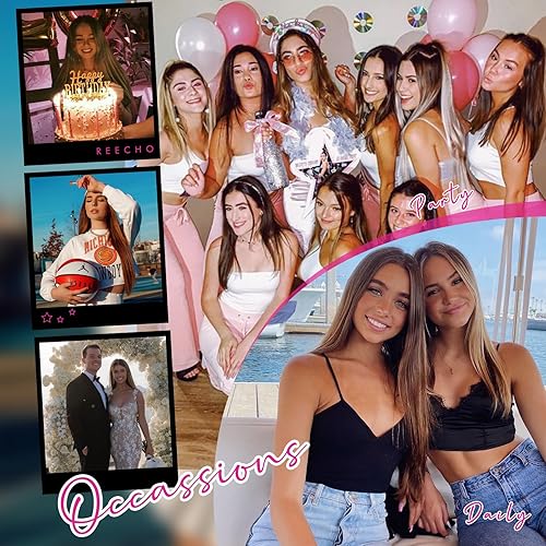 Miniatura 6 de REECHO Extensiones de cabello con clip, 4 extensiones de cabello largo y lacio, 24 pulgadas, extensiones de cabello lacio y natural, trama de encaje