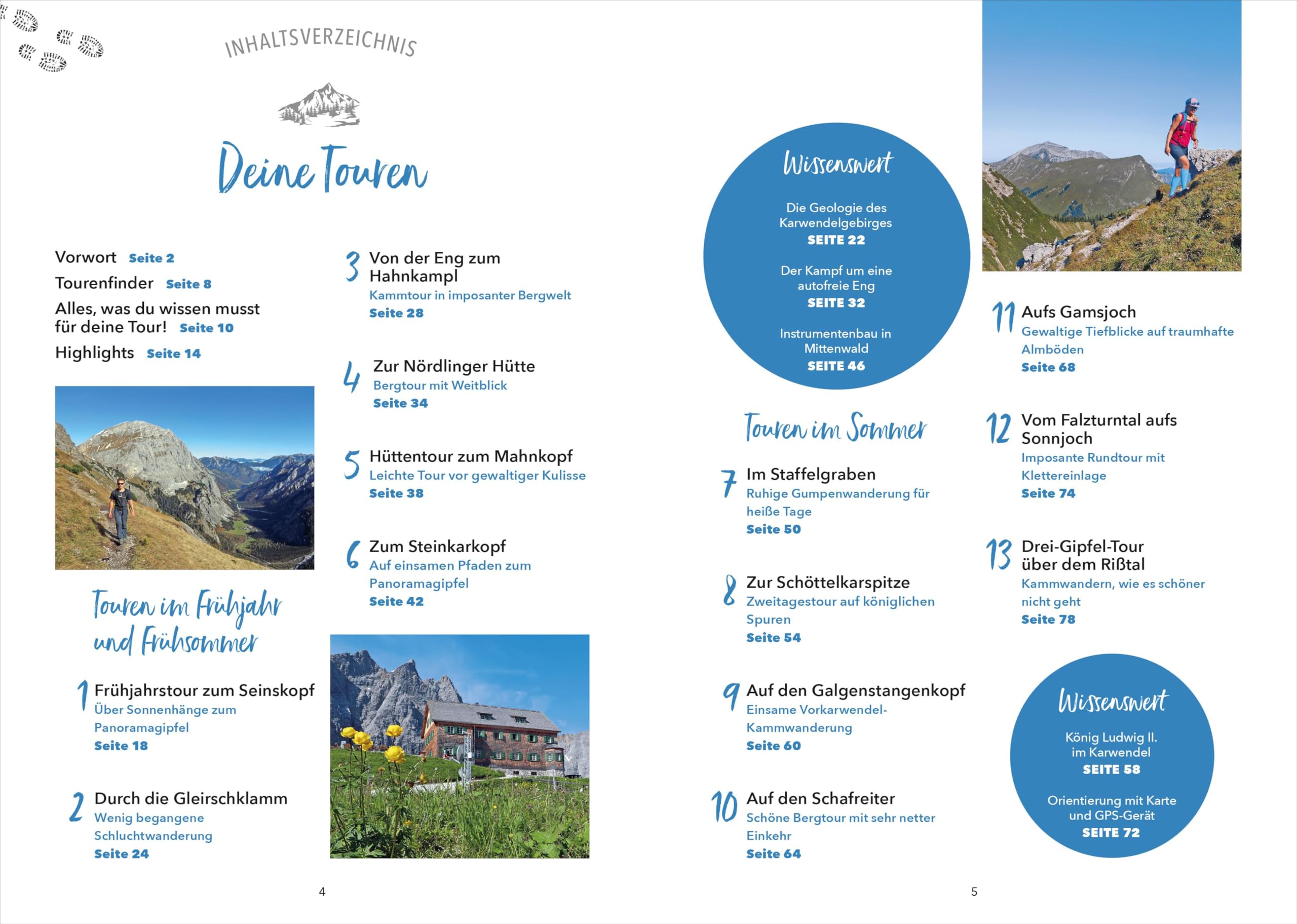 Wanderungen für jede Jahreszeit Karwendel: Herrliche Touren am Wasser, durch malerische Täler und auf hohe Gipfel