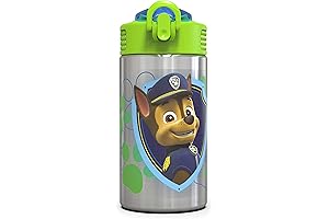 Paw Patrol Adventure Bay Kids Stainless Steel Water Bottle for Boys with Flip-up Straw Spout