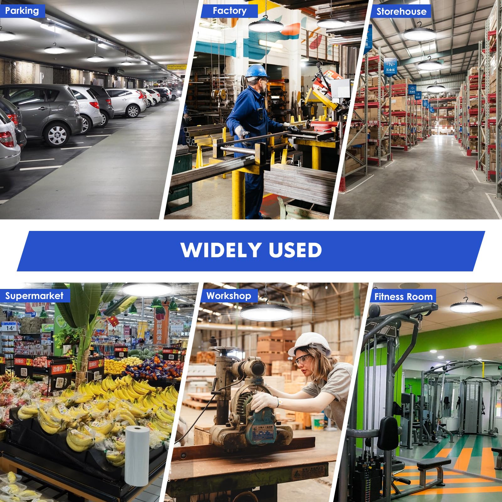 WTL 150W UFO LED High Bay Light 100V-277V 18000LM High Bay Led Shop Lights 5000k Dimmable 0-10V UFO — view 6