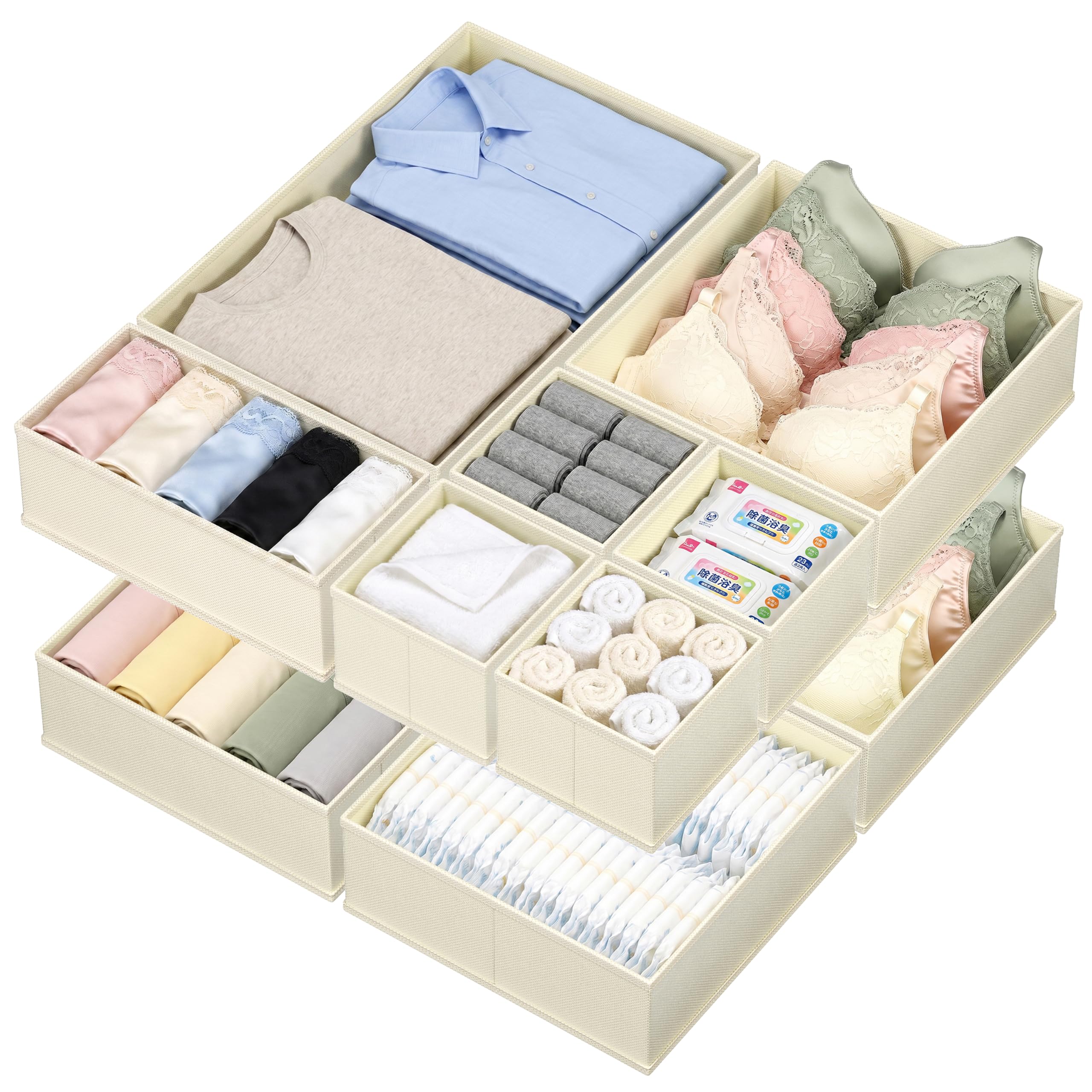 SIXDOVE Drawer Organizer --10 or 18 Pcs