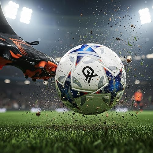 Miniatura 5 de Balón de fútbol tamaño 5  Material de grado profesional, calidad de Estados Unidos, deportes al aire libre, tamaño 5 premium para entrenamiento y