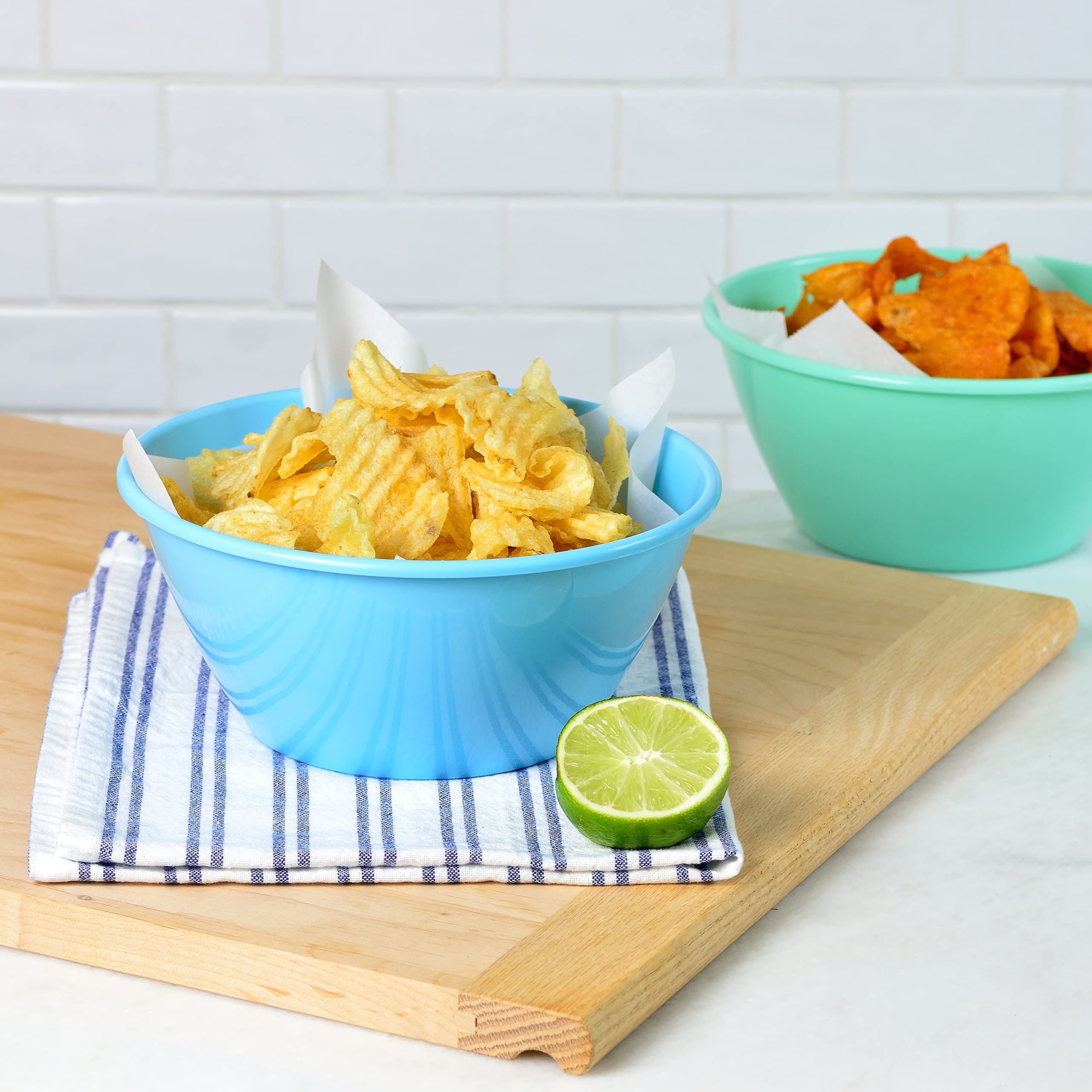 Lot De 5 Grands Bols à Céréales En Plastique Incassables Pour