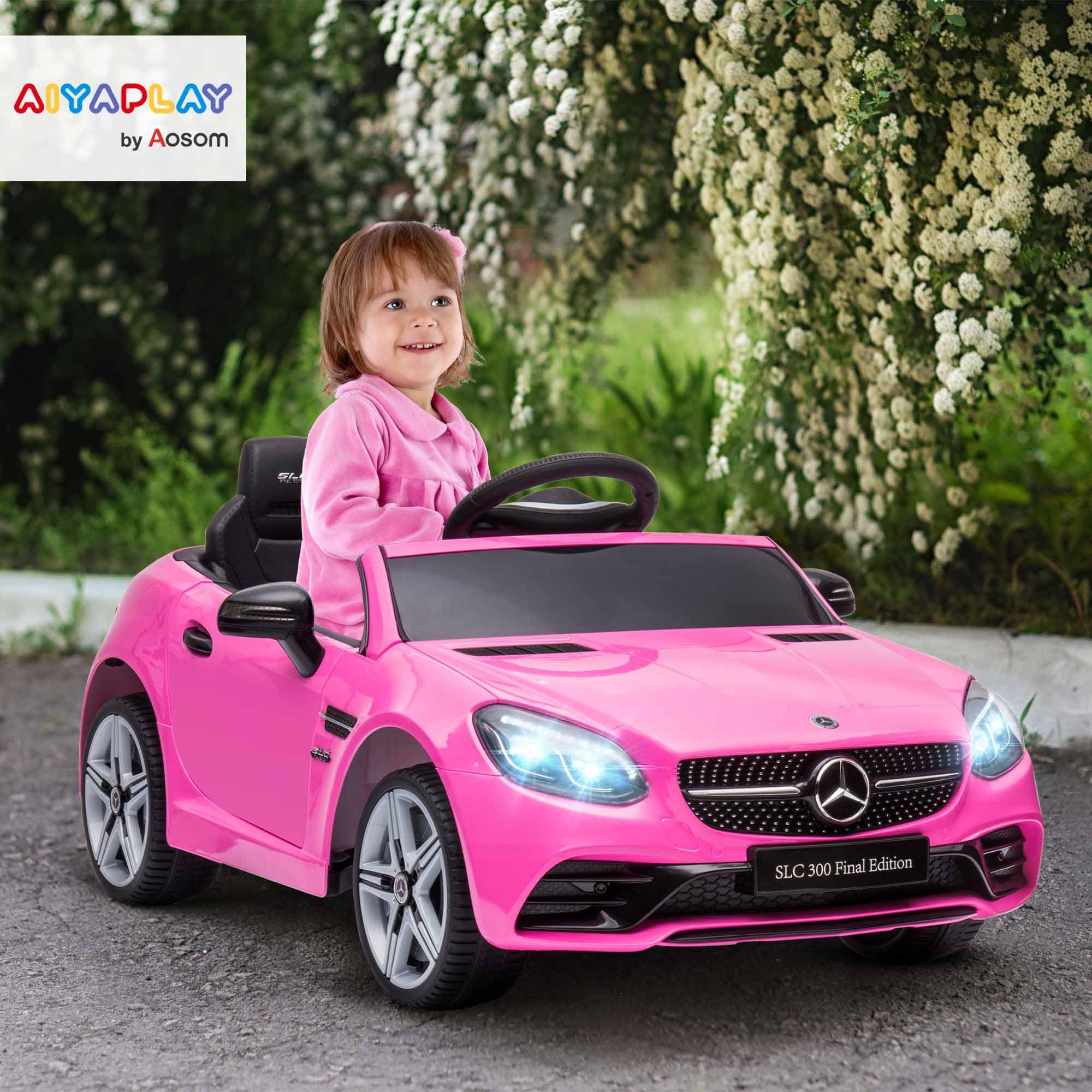 AIYAPLAY Mercedes SLC 300 Coche Eléctrico 12V Niños +3 Años Mando a Distancia 2,4G Rosa