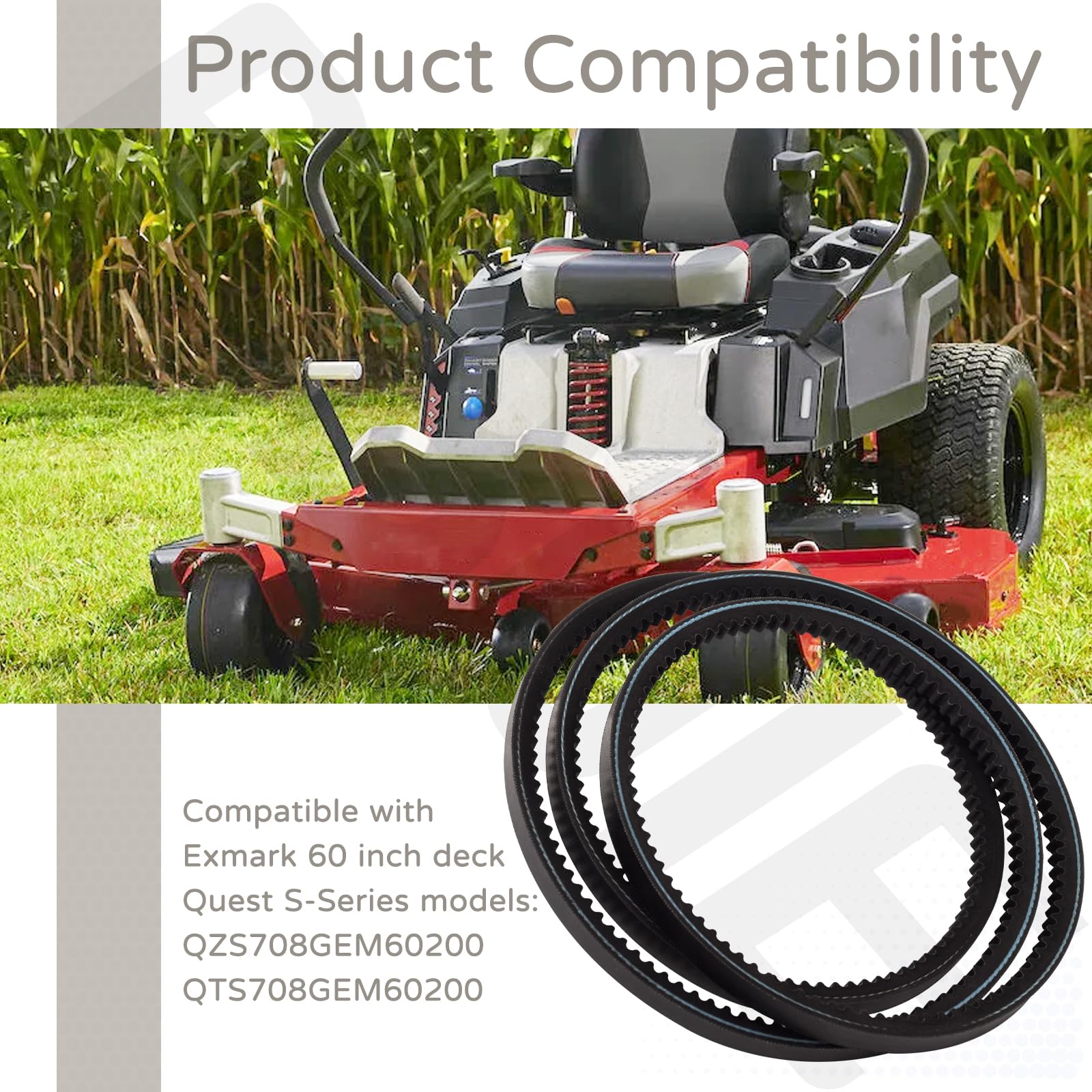 Pasek klinowy 133-4371 133-4371-SL do kosiarek samochodowych Toro Timecutter Titan & Exmark Quest 74777 74875 75213 75301 75302 75306, do serii S 60" QZS708 GEM602 020 0 QTS7