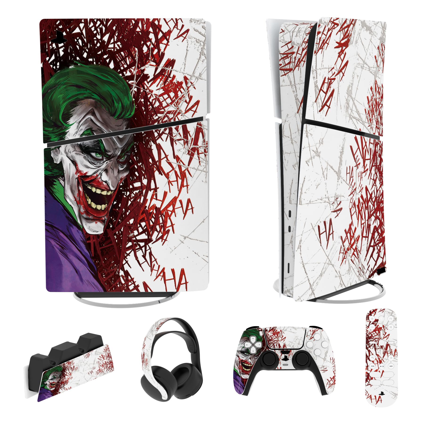 PlayVital Full Set Skin Sticker for ps5 Slim Console Digital Edition The New Smaller Design Vinyl Skin Decal
