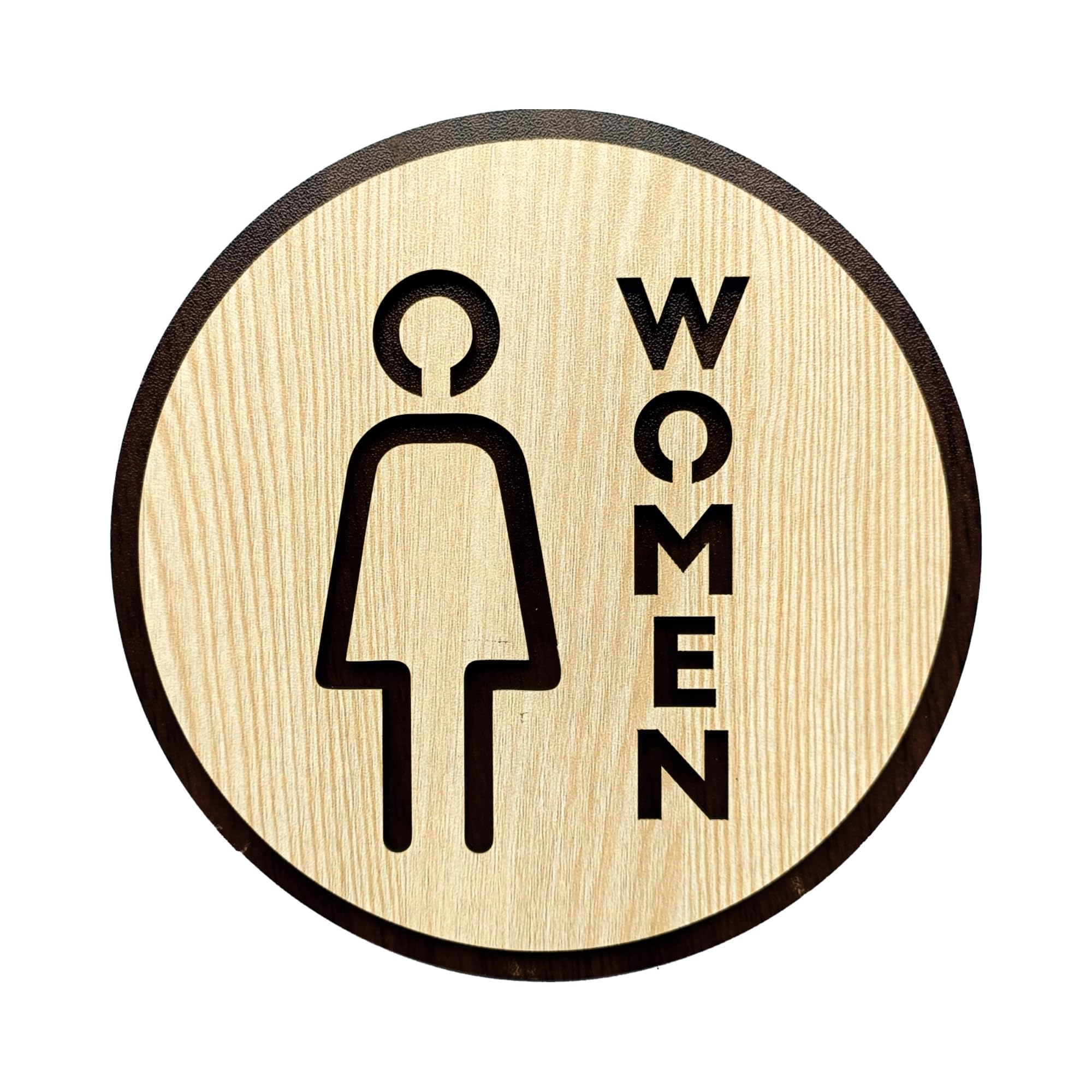 Woxour Enterprise Elegant Women Washroom Sign Board | Ladies Restroom Sign | 7MM MDF