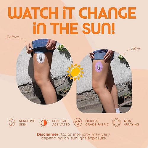 Vista 8 de ExpressionMed - Parches adhesivos para Libre 2 y Lingo (paquete de 5) - Cintas de sensor CGM precortadas a prueba de agua, no se deshilacha y Navidad