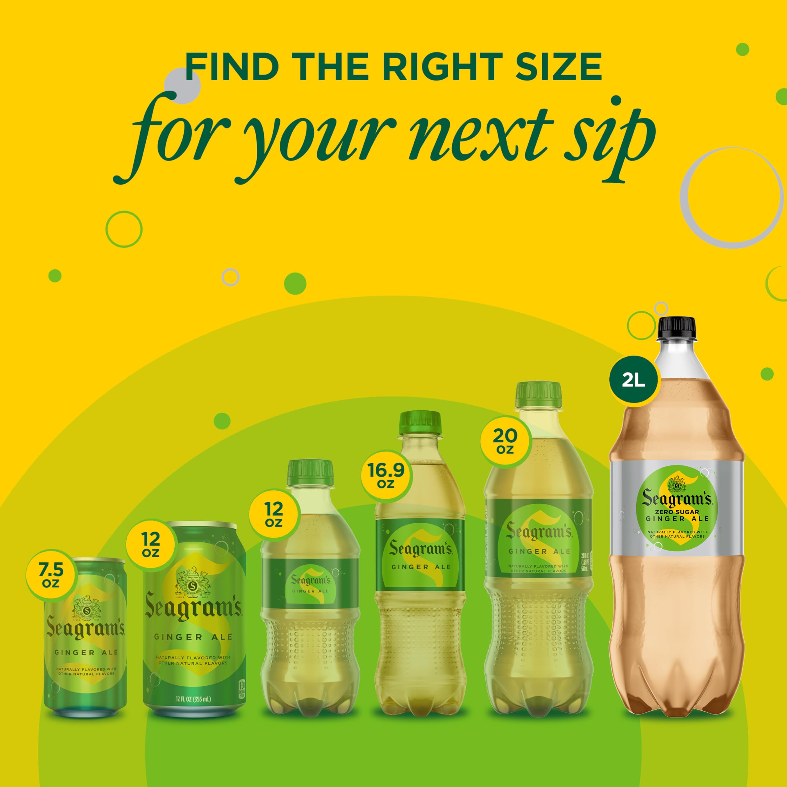 Seagram's Diet Ginger Ale, 2 Liter