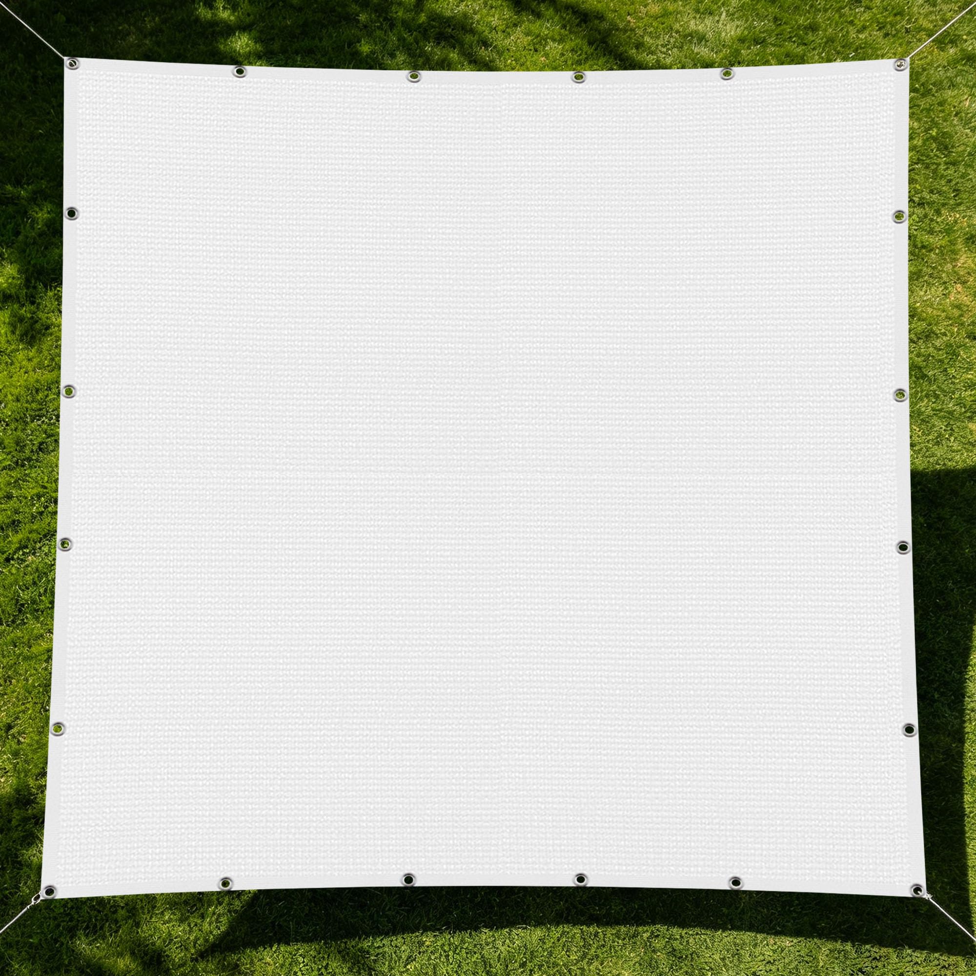Prostokątny Żagiel 210 x 220 cm Różne Rozmiary Prostokątny Żagiel Przeciwsłoneczny Ochrona Przed Słońcem Na Taras, Do Ogrodu, Na Balkon, Kemping, Na Patio, Taras, Kemping, Biały