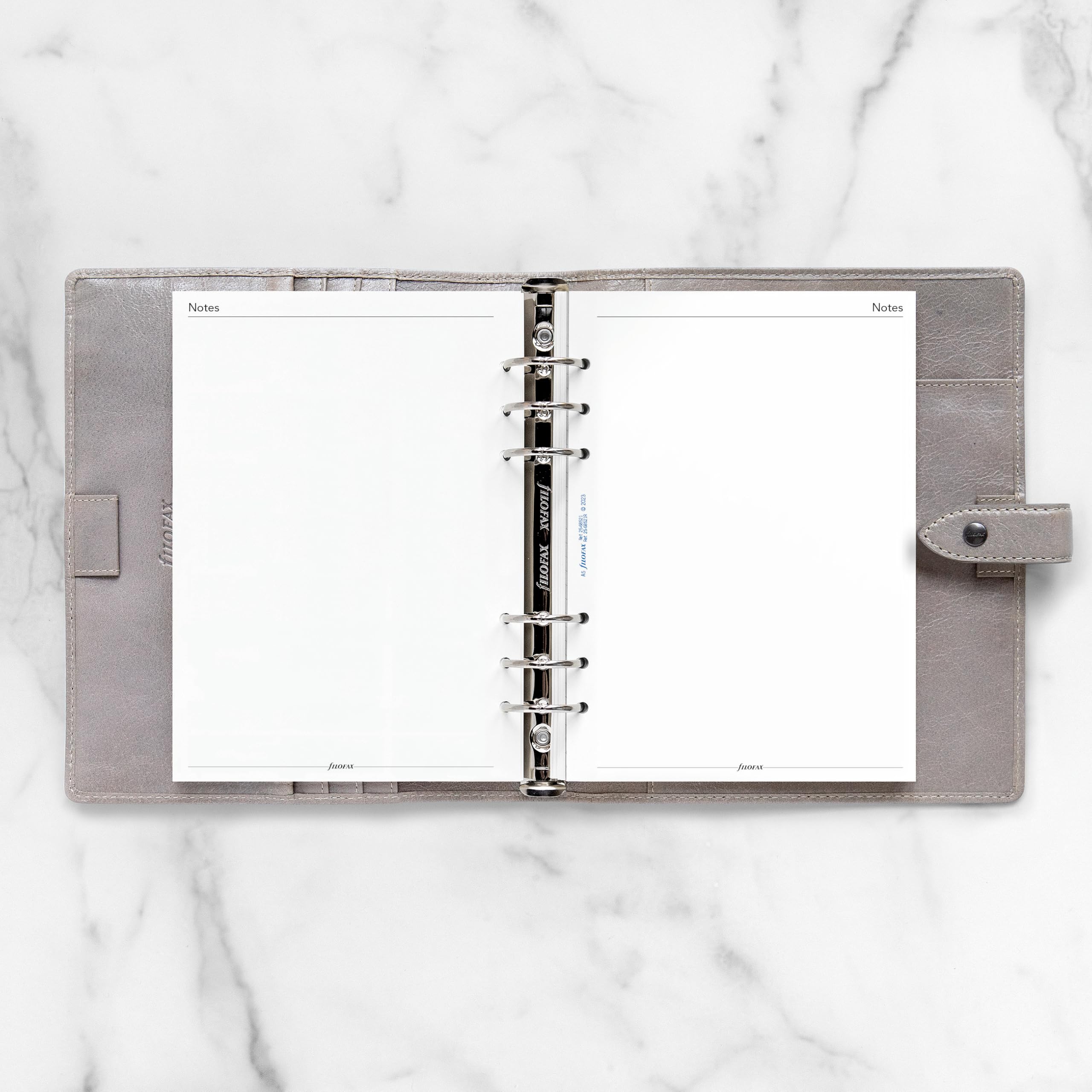 Filofax Ricarica per agenda con calendario, formato A5, visualizzazione settimanale con appuntamenti, carta bianca, in lingua inglese 2025 (C68521-25)