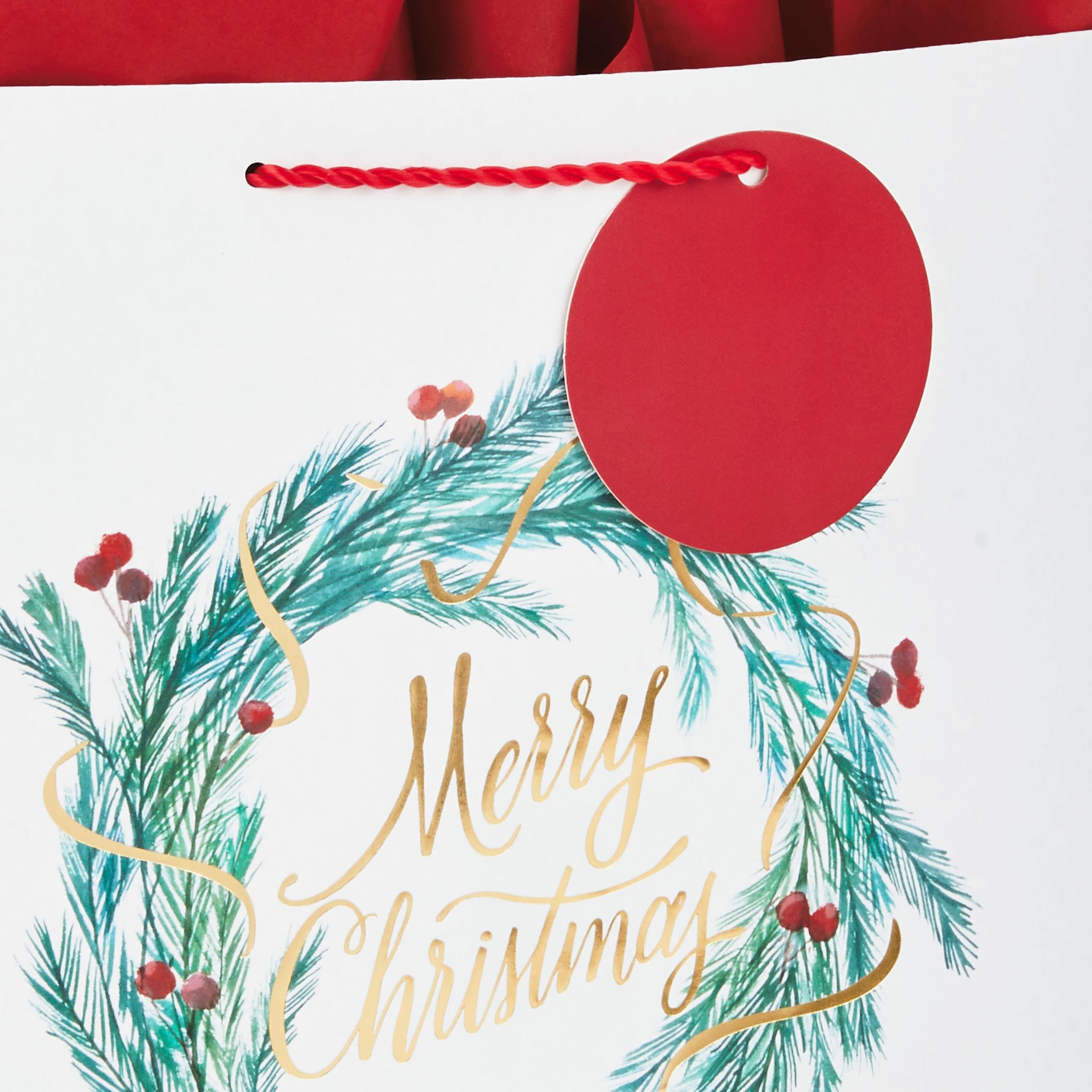 Hallmark 0005XGB1395 Geschenktüten-Sortiment mit Seidenpapier (3 Beutel) rote Bundle, Papier, Kranz, Freude und Scheune