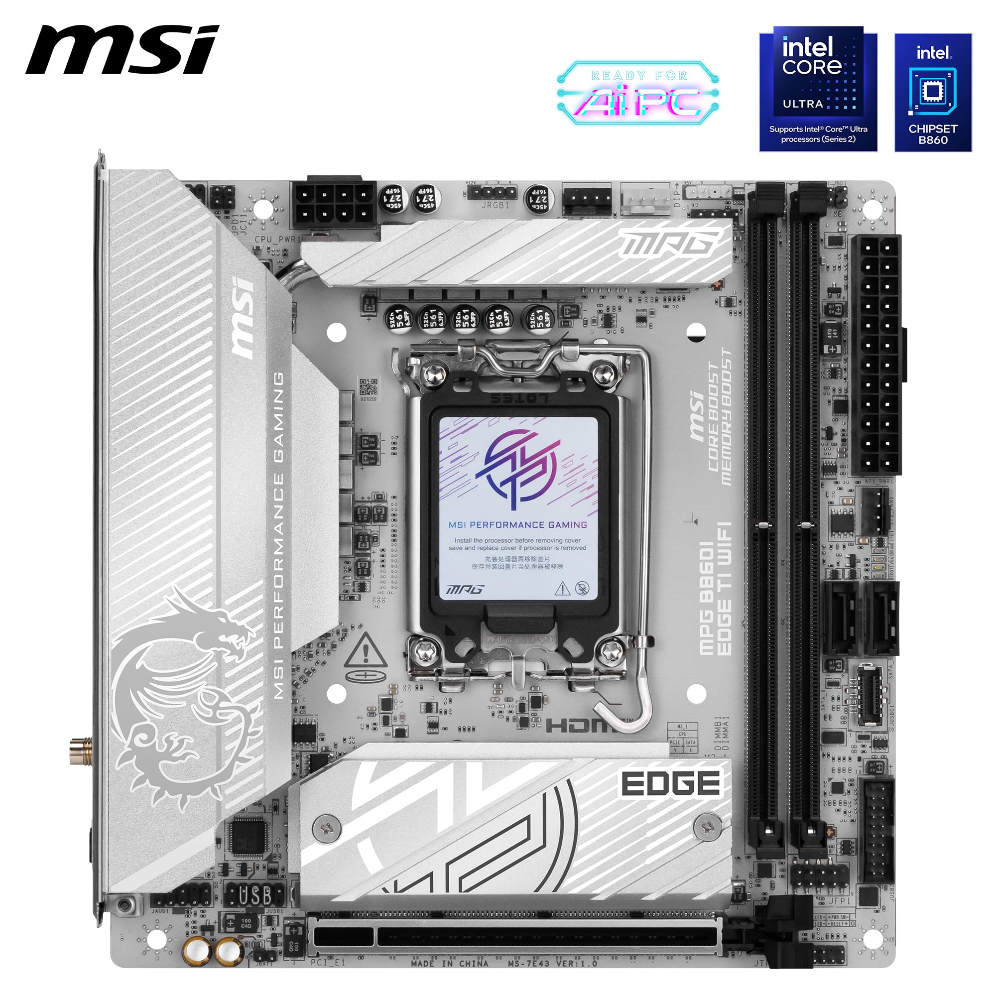 Amazon | MSI MPG B860I Edge TI WiFiマザーボード(Intel Core Ultra