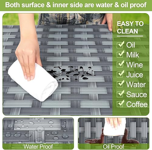 Miniatura 360 de Play Tailor - Mantel para mesa de pícnic con cubiertas para bancas, impermeable y a prueba de viento con bolsa de cordón, ajustable a mesas y bancas