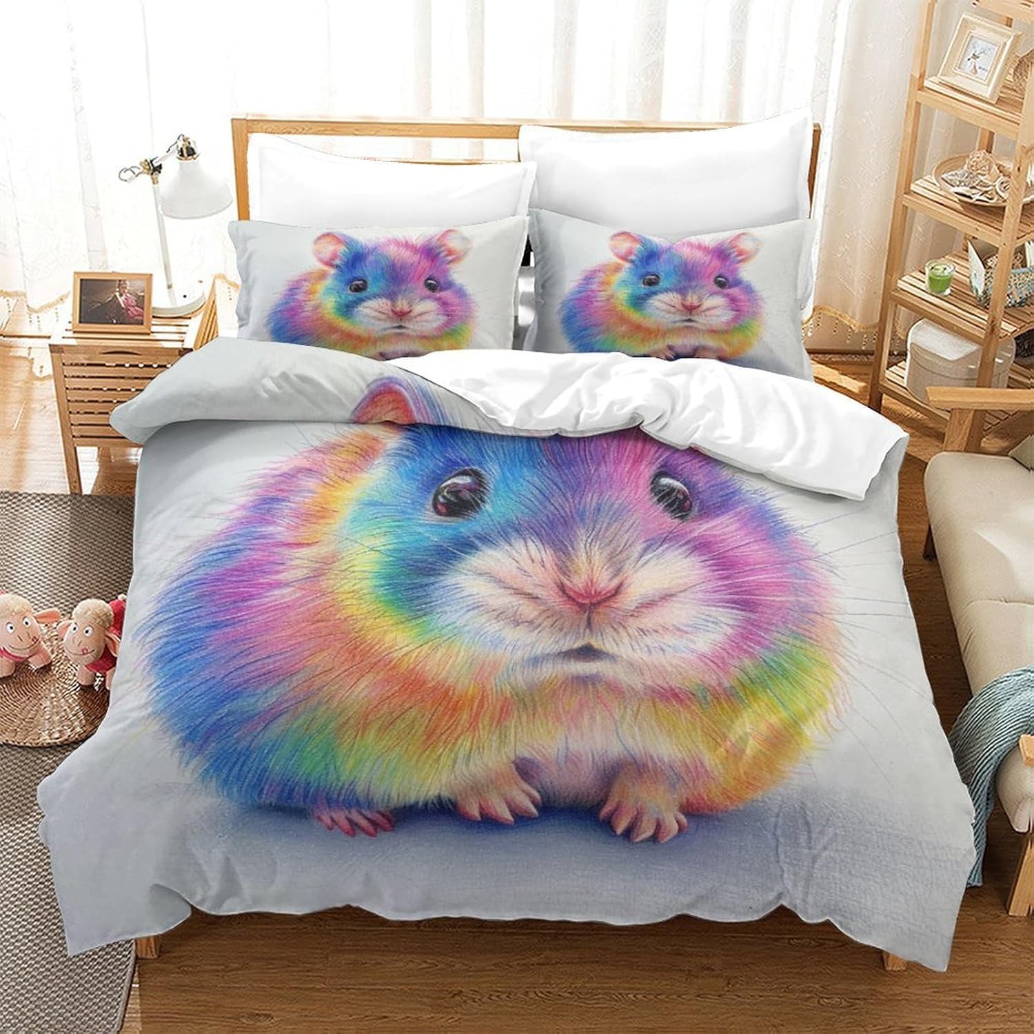 Housse de couette cochon d'inde 240x220 pour créer une chambre cocooning et chaleureuse