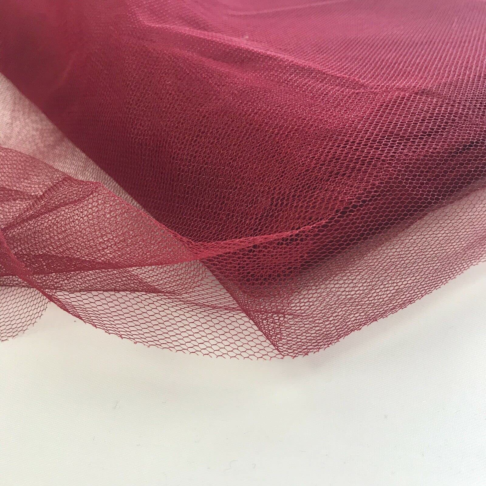 Wine Dress Net 140Cm Tulle, Dancewear, Bridal, Veil, Fancydress, Door Bows (Per Metre) (Wine)