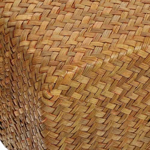 Miniatura 8 de Cesta de almacenamiento de ratán organizador de maquillaje contenedor multiusos con tapa (S//L)