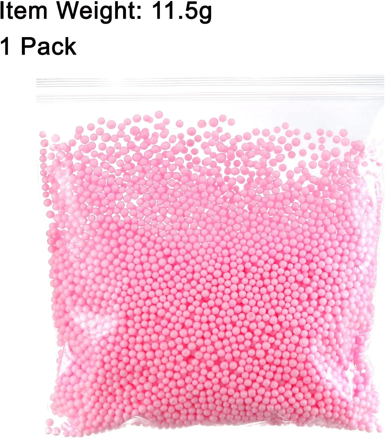 sourcing map 1 Pack 0.1" Pink Mini Polystyrene Foam Beads Ball Round for the Arts DIY Crafts, Party Decorations - Image 3