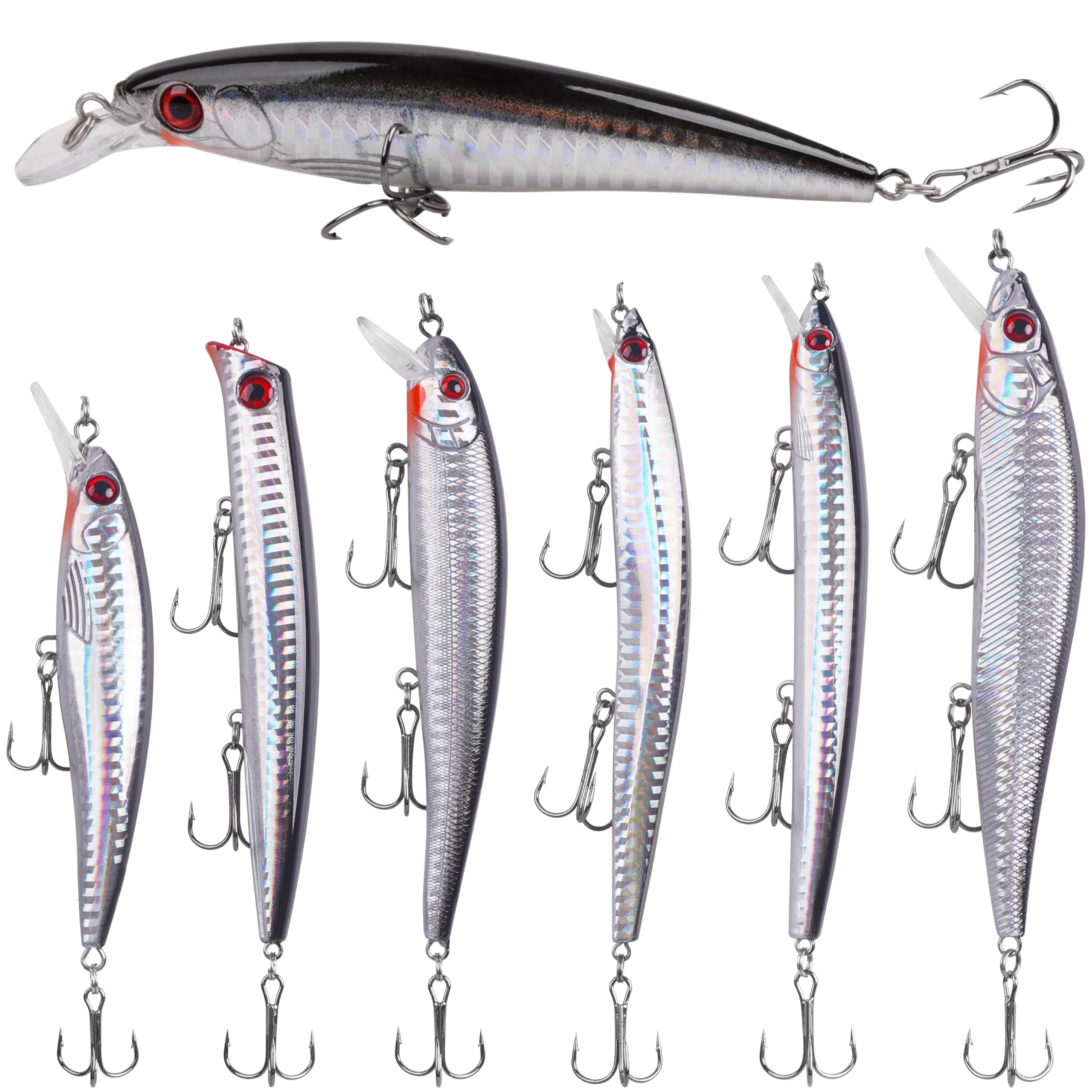 6Pcs Saltwater Fishing Lures Kit Fishing Striped Lures Hard
