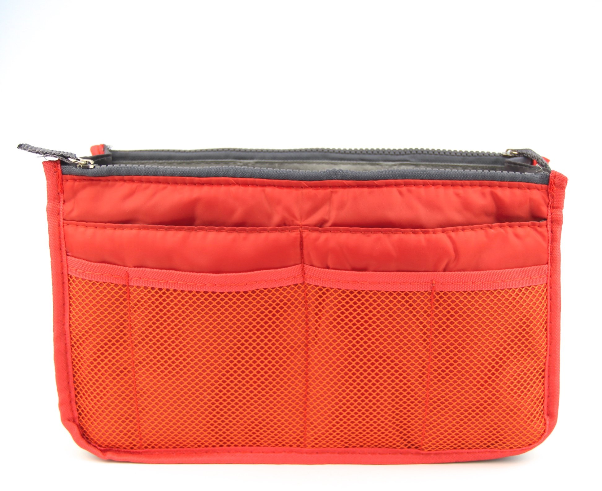 Raylinedo Women's Orange Tidy Travel Insert Handbag Cosmetic Organiser Purse Large Liner Make-Up Bag Pouch