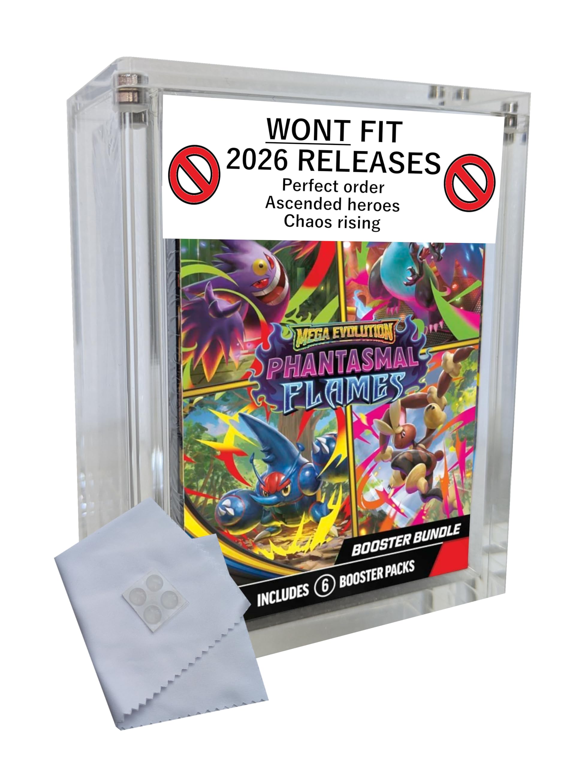 Vaulted Vortex Acrylic Case For Pokemon Booster Bundle Display Case (1 PACK) Premium Clear Protective Display Case for Standard 6 Pack Pokémon Booster Bundle Boxes